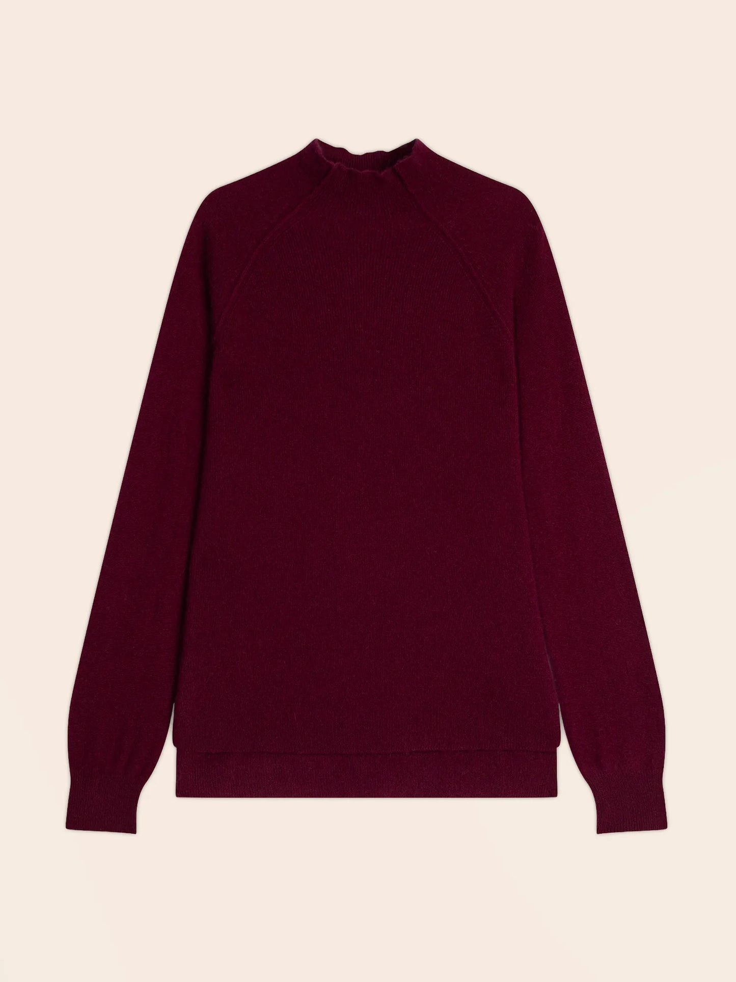 MOLLAYRA pullover stehkragen bordeaux