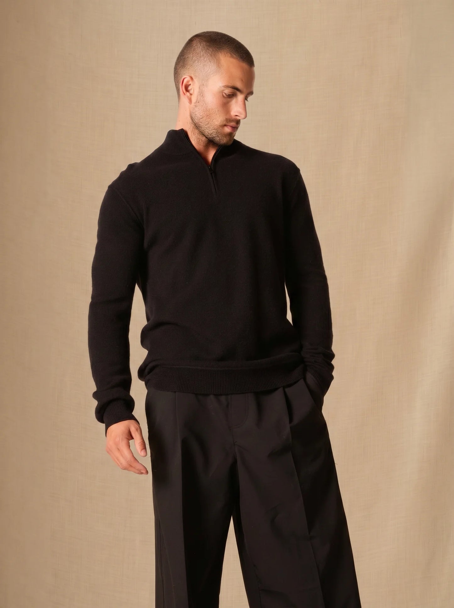 LUCAS pullover dockermütze schwarz