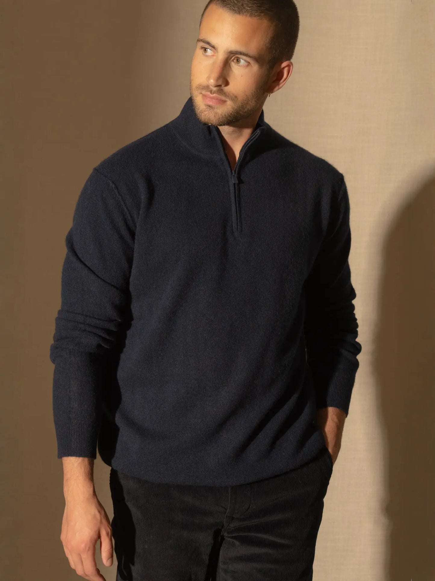 LUCAS pull camionneur bleu marine