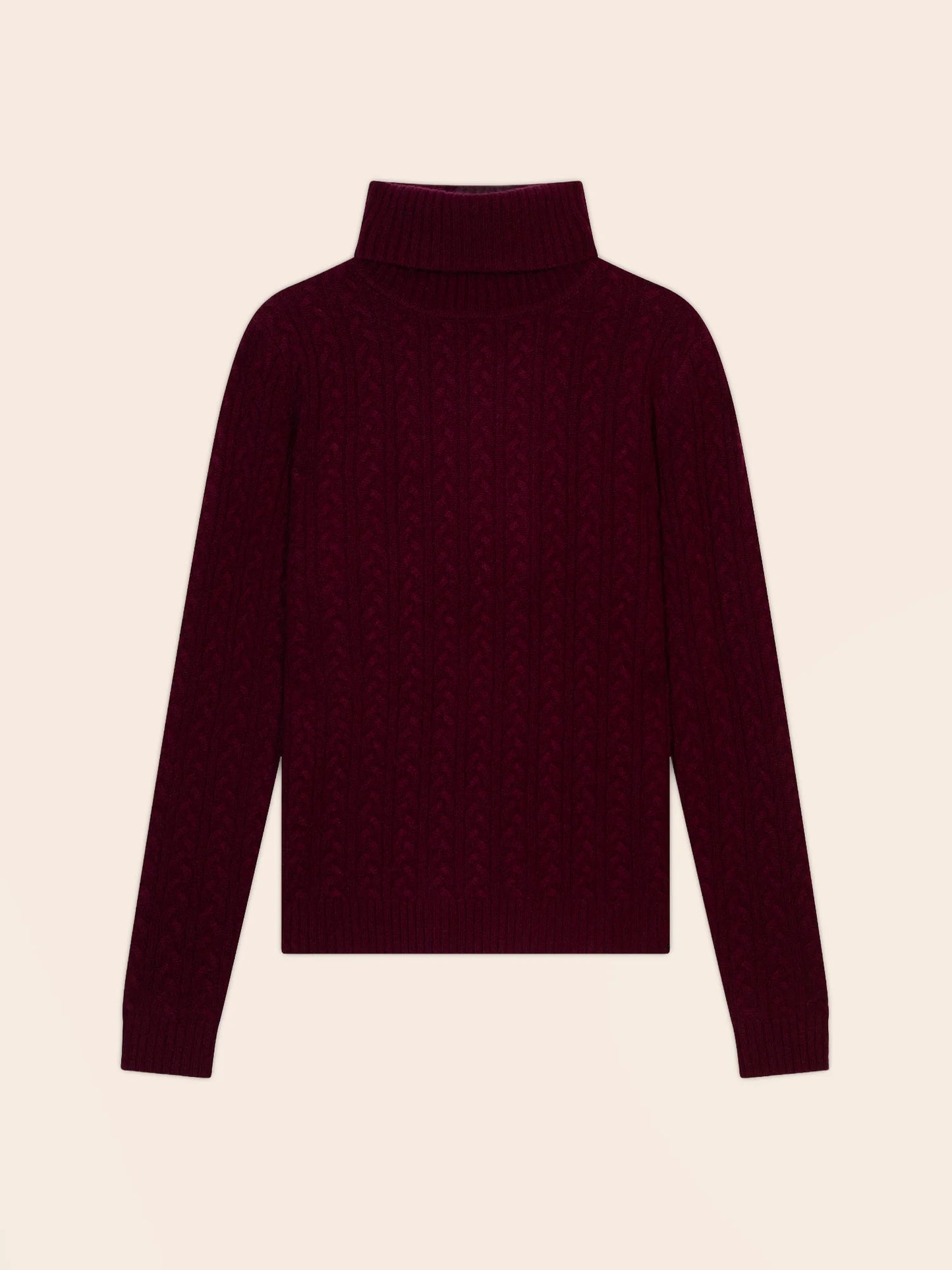 AMELIA sweater turtleneck 4 ply burgundy
