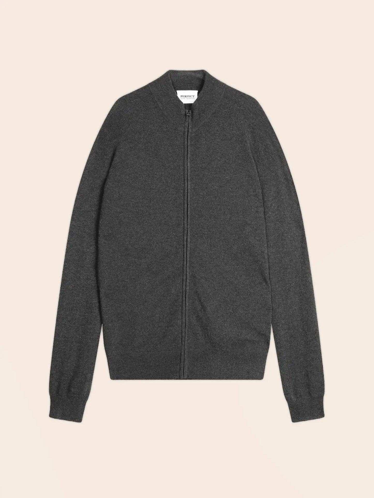 JULES vest zipped mock neck heather charcoal