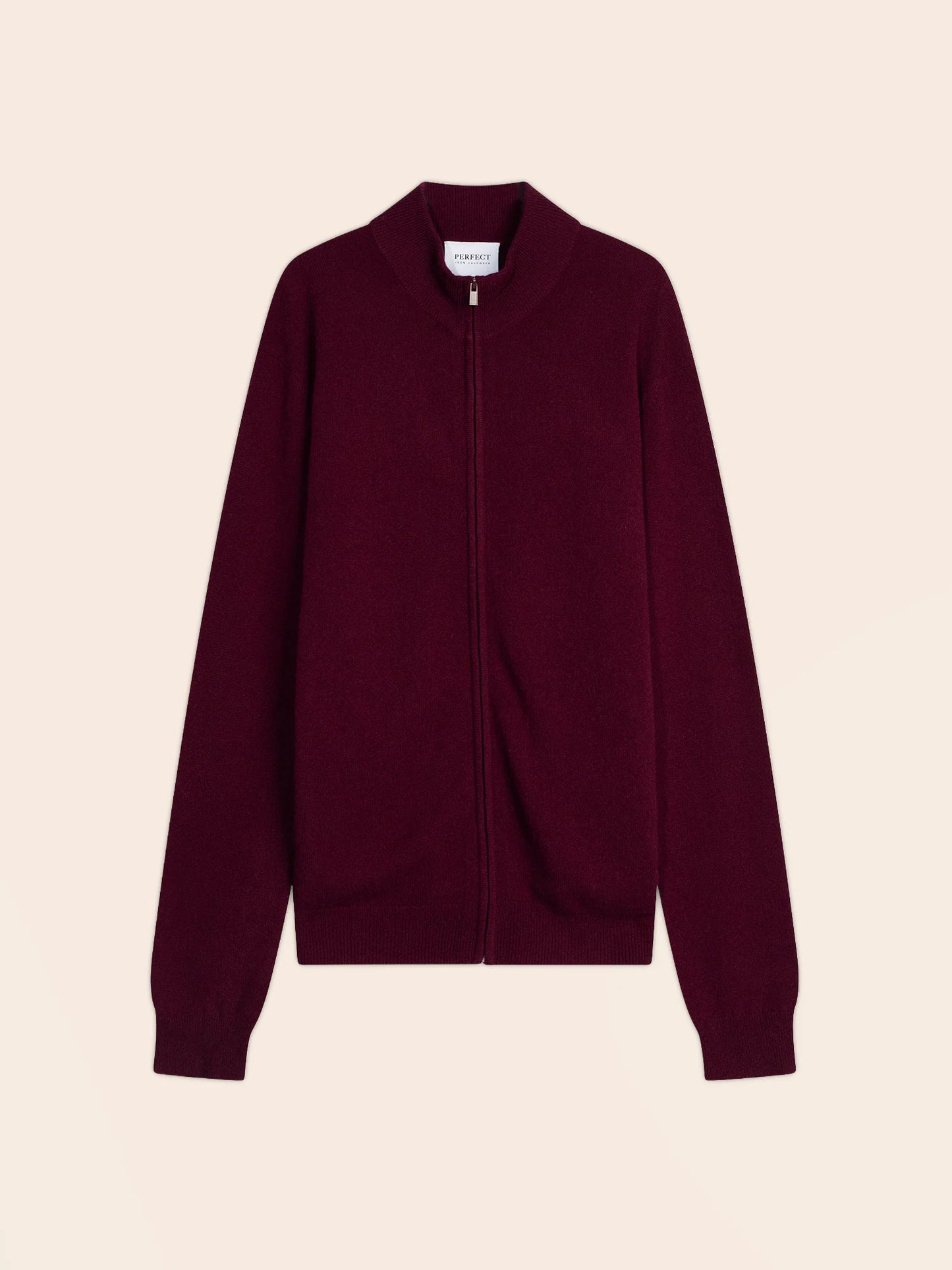 JULES vest zipped mock neck burgundy