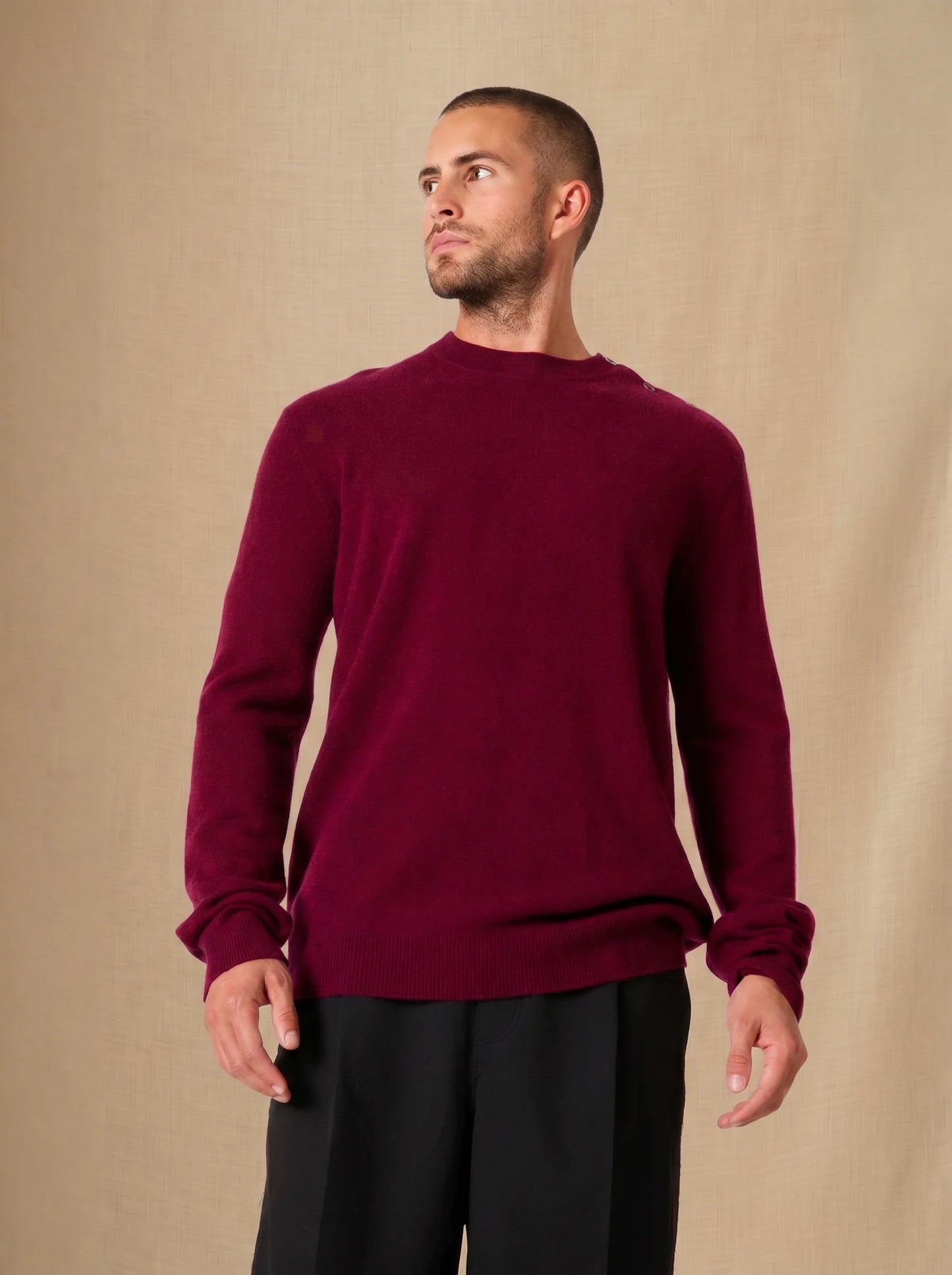 GABRIEL pullover rundhalsausschnitt marine bordeaux