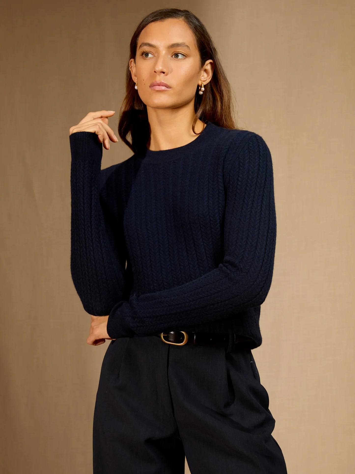 MAELLE pullover rundhalsausschnitt marineblau