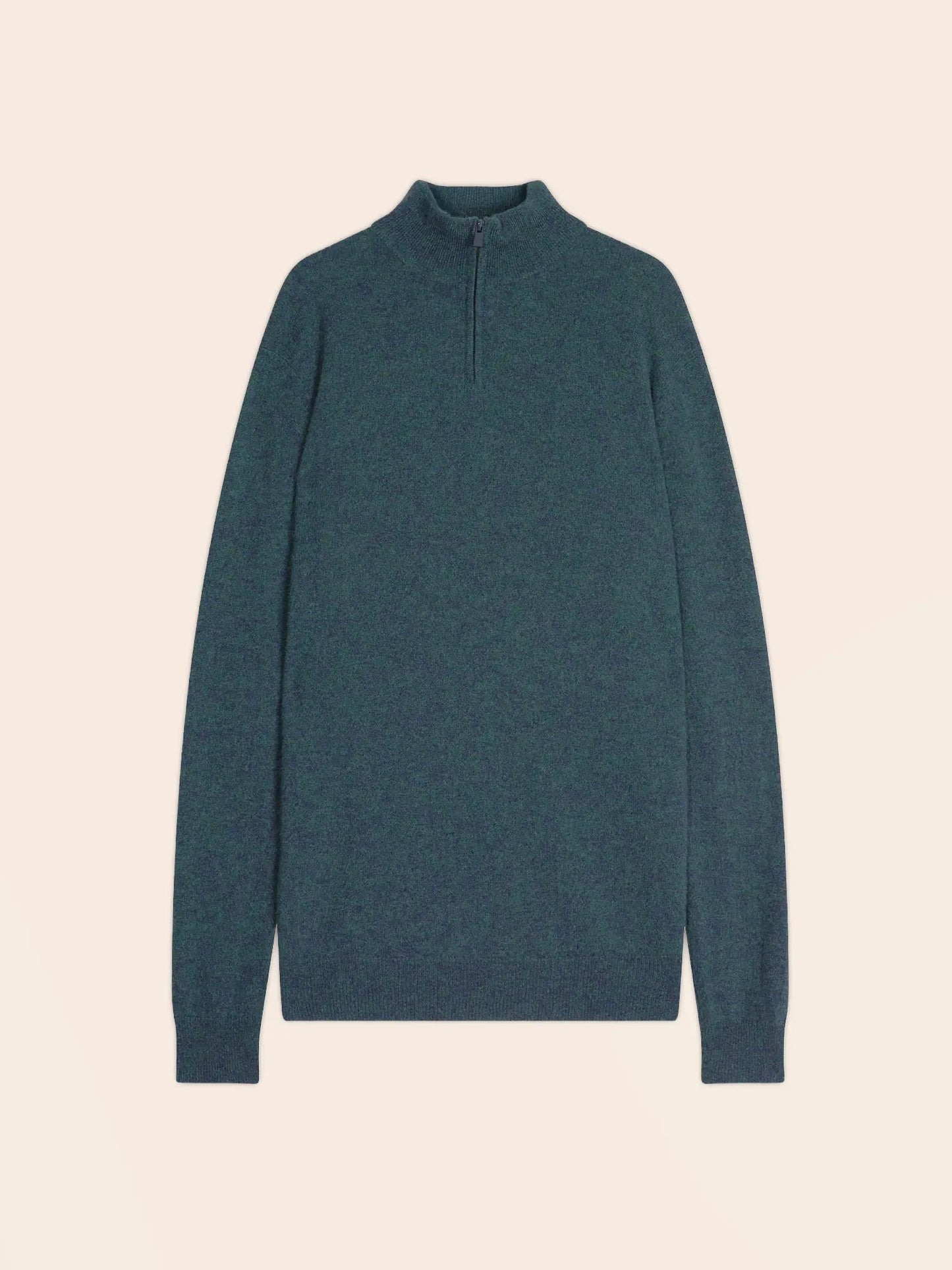 GREG sweater cuffed beanie heather teal green