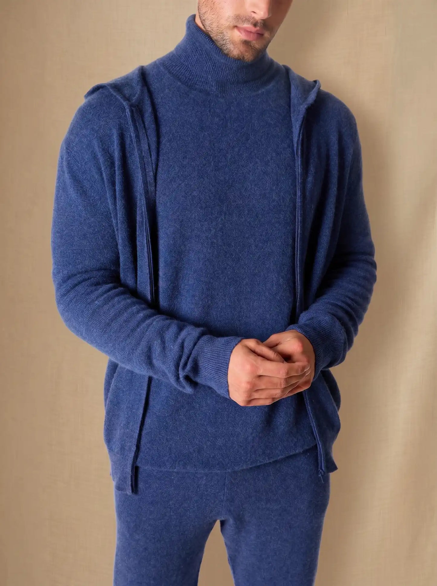 ELDO vest zipped hooded heather ocean