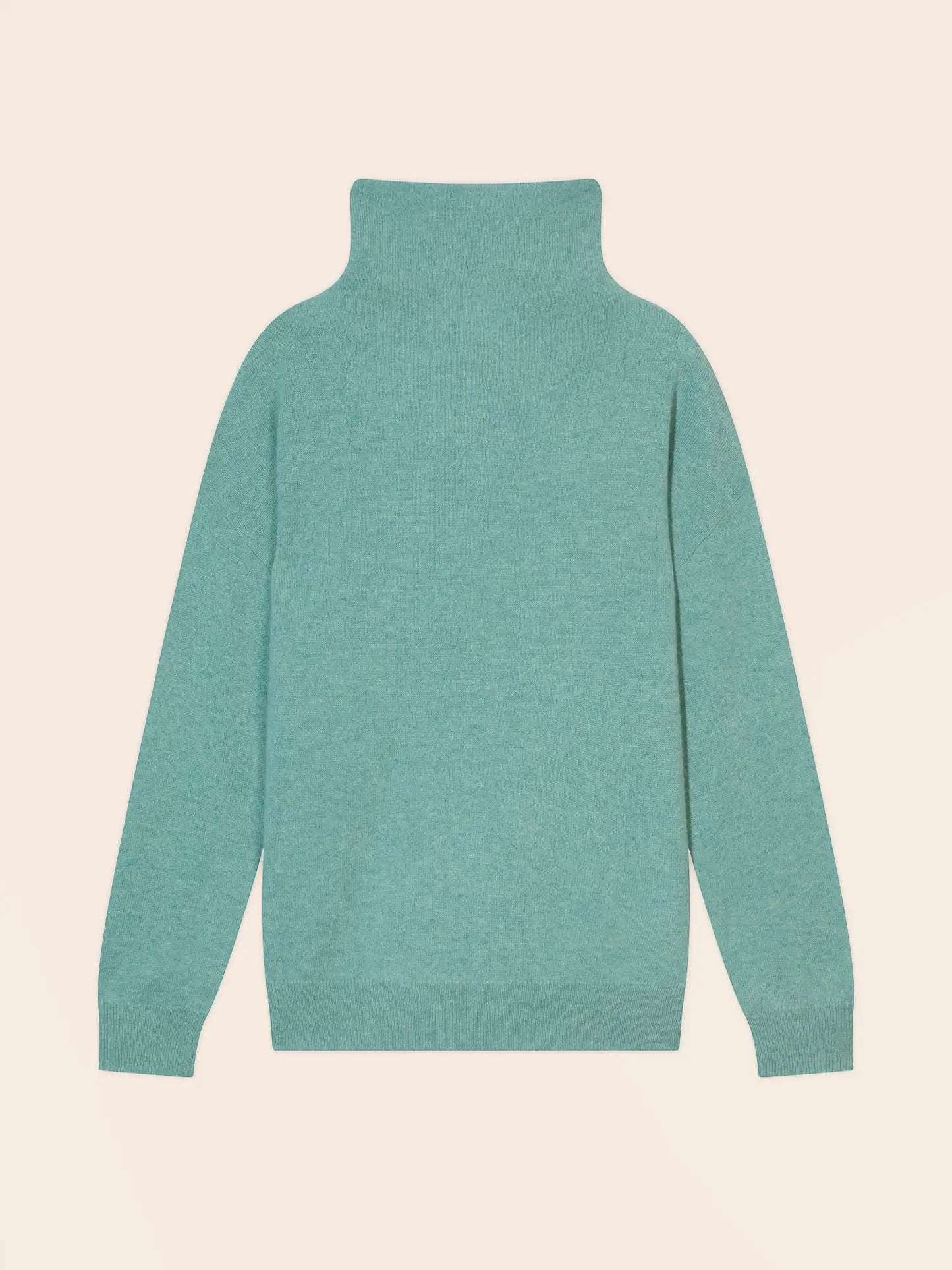 NETHAN pullover stehkragen grün meliert