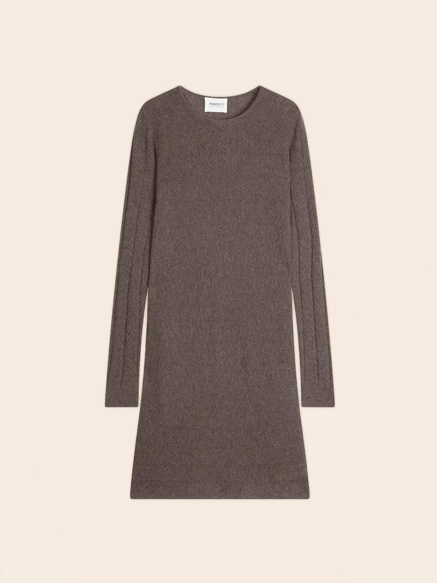 LOLA dress crew neck heather taupe