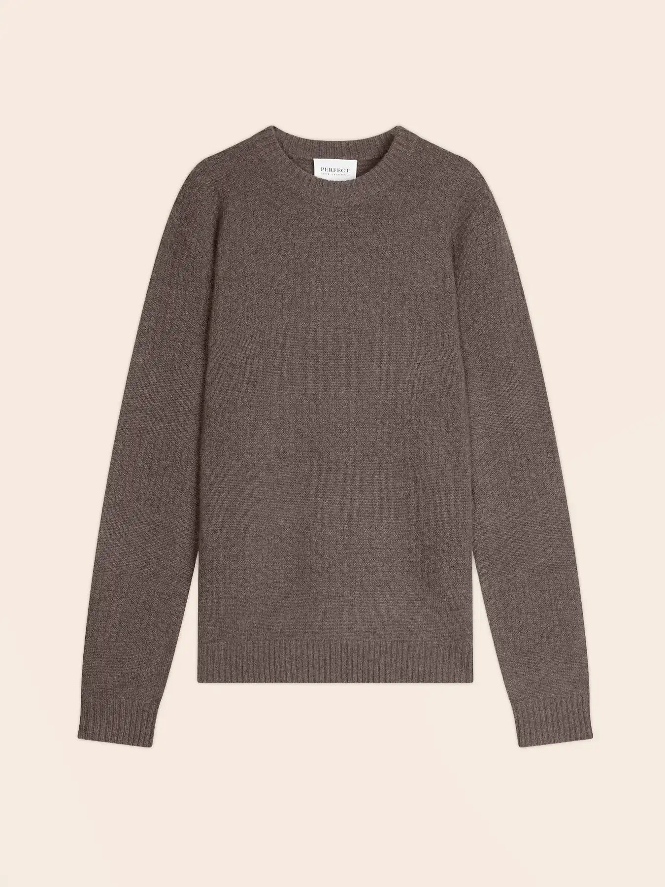 AIDAN sweater crew neck 4 ply heather taupe
