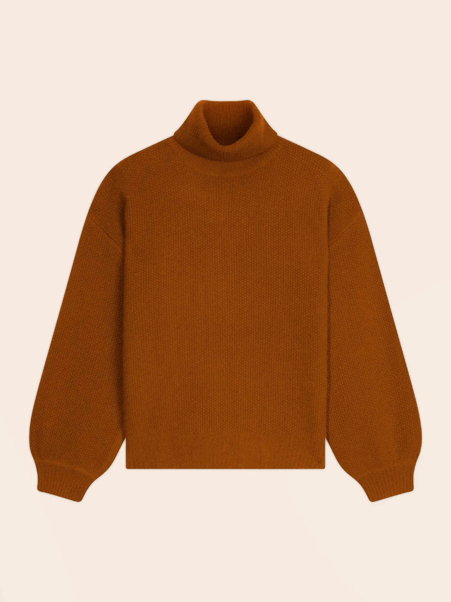 PEMBA pullover rollkragen 6-fädig auburn