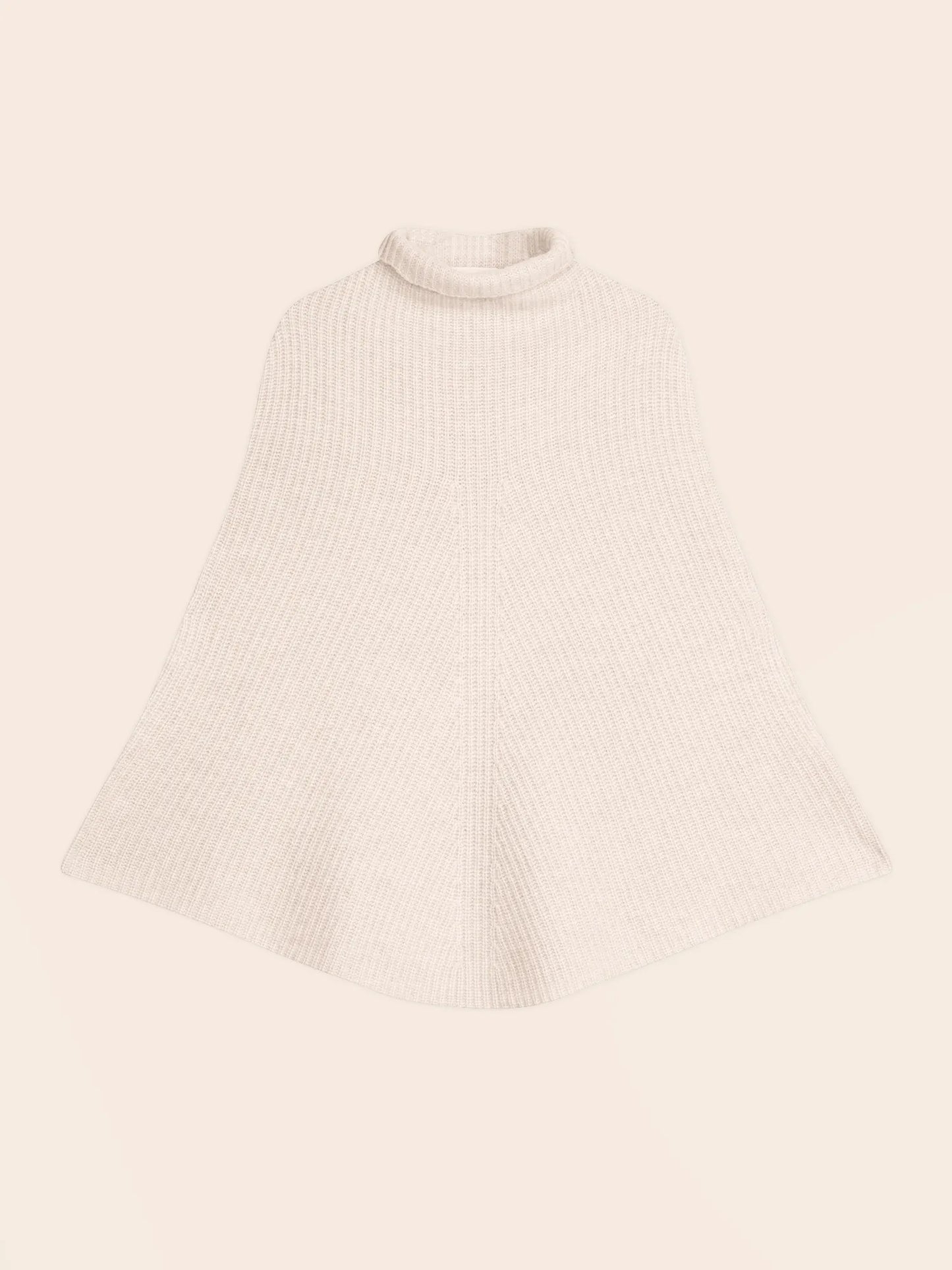 GACHE cape col montant 6 fils beige chiné