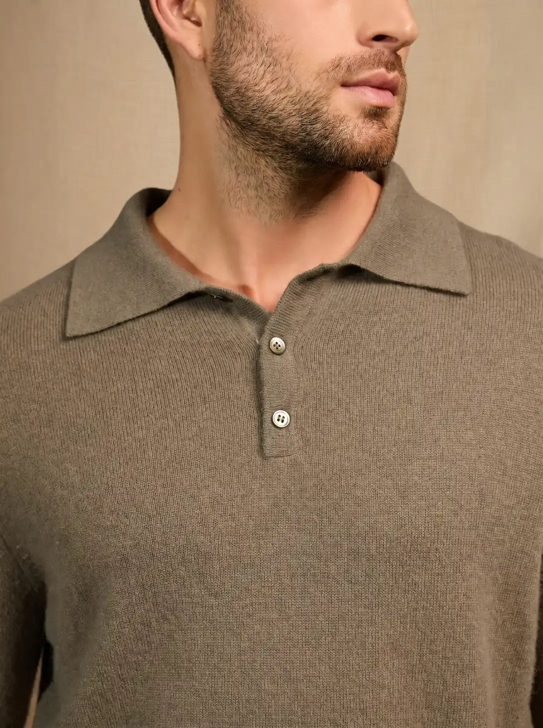 ALEX polo long sleeve army green