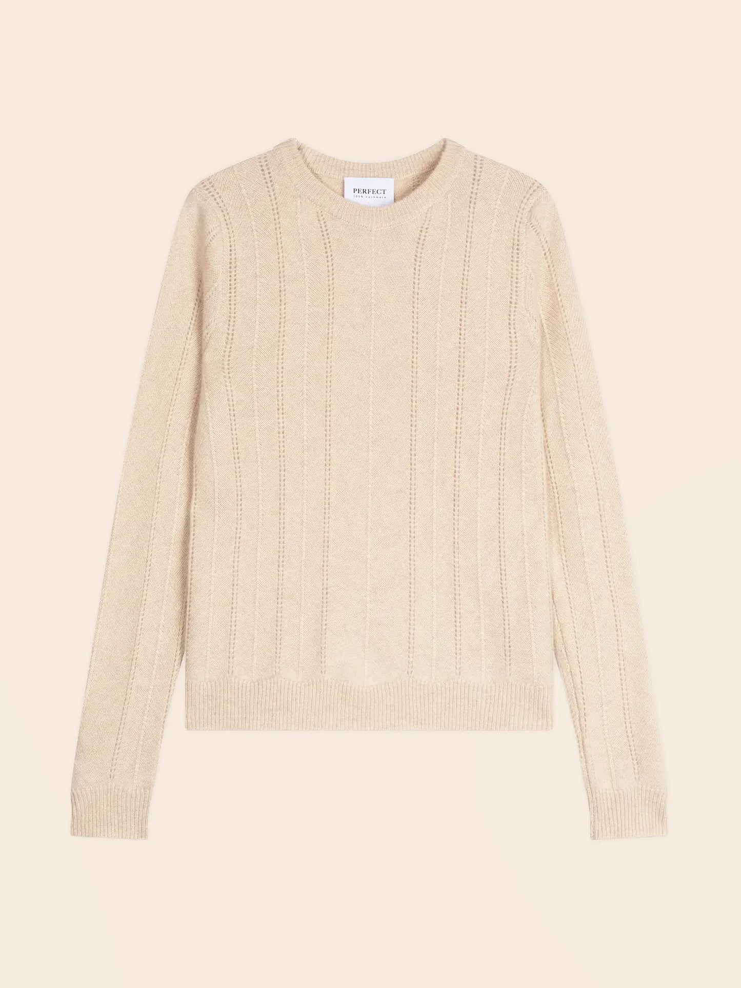 CORVA sweater crew neck 4 ply oat