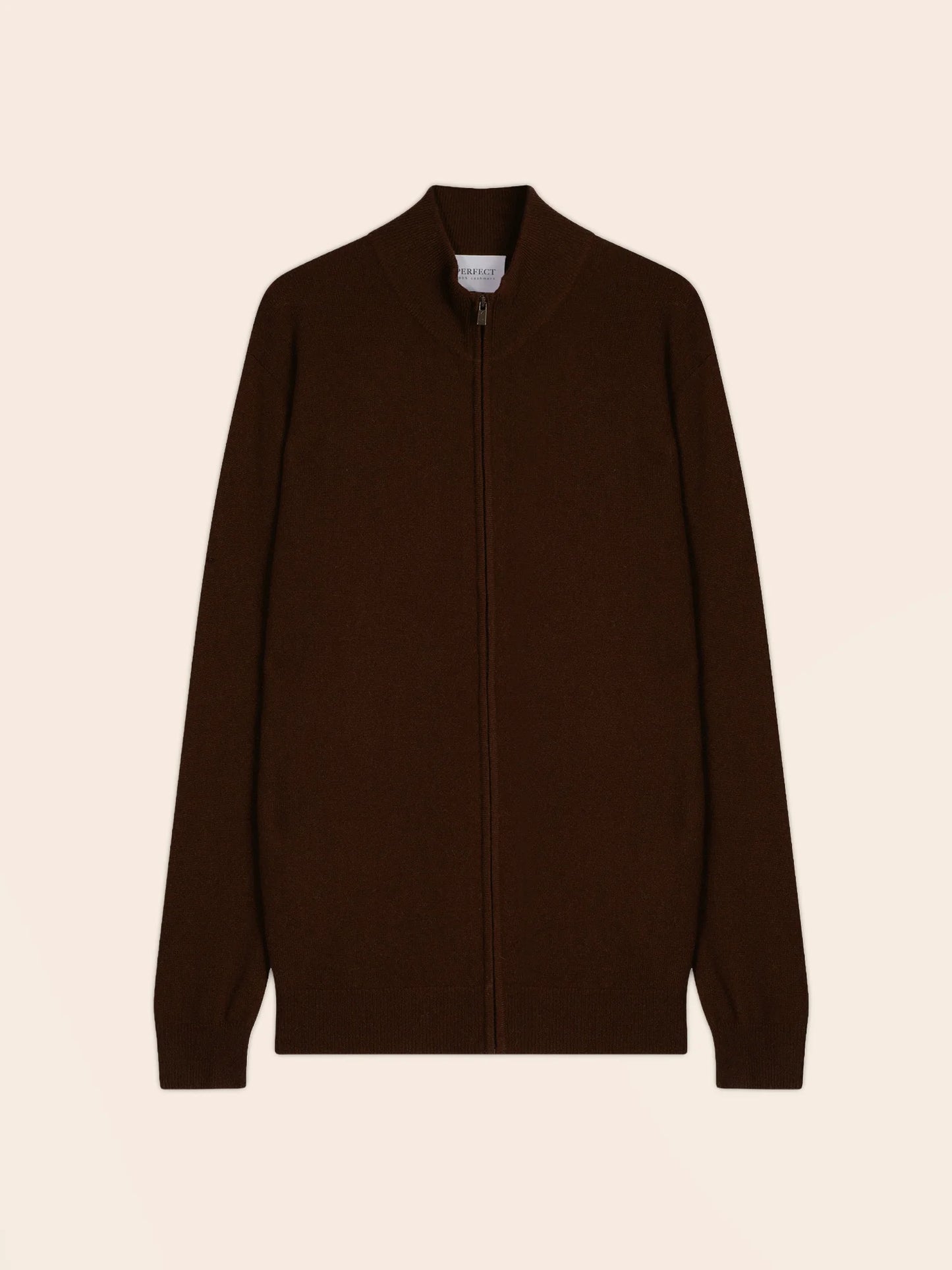 CODY vest zipped mock neck coffee