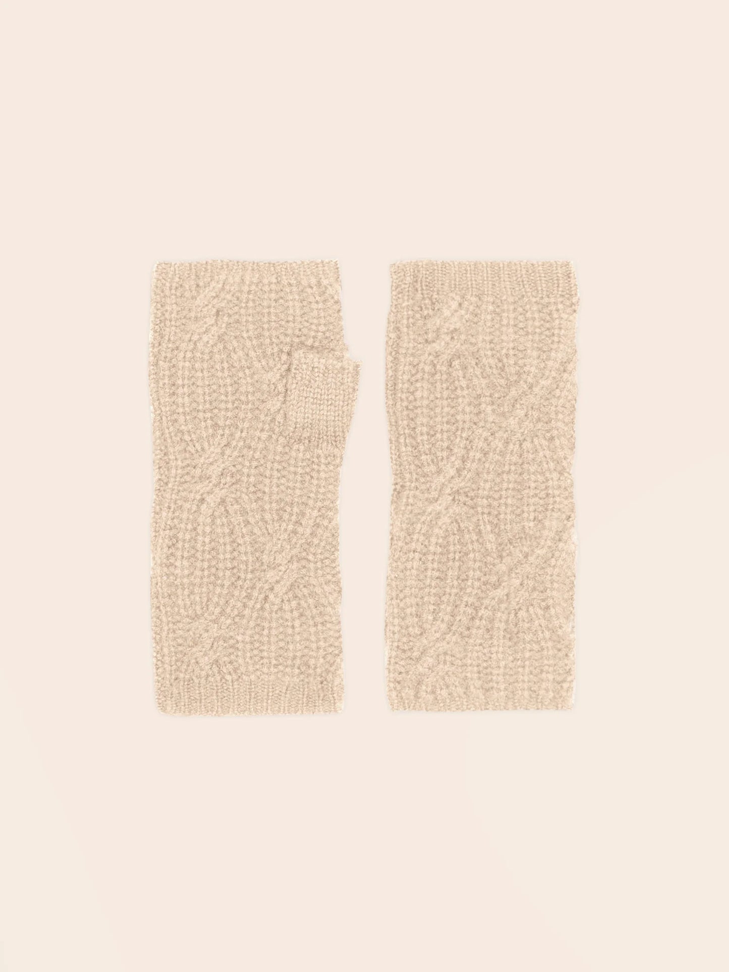 JELO fingerless gloves 6 ply sand