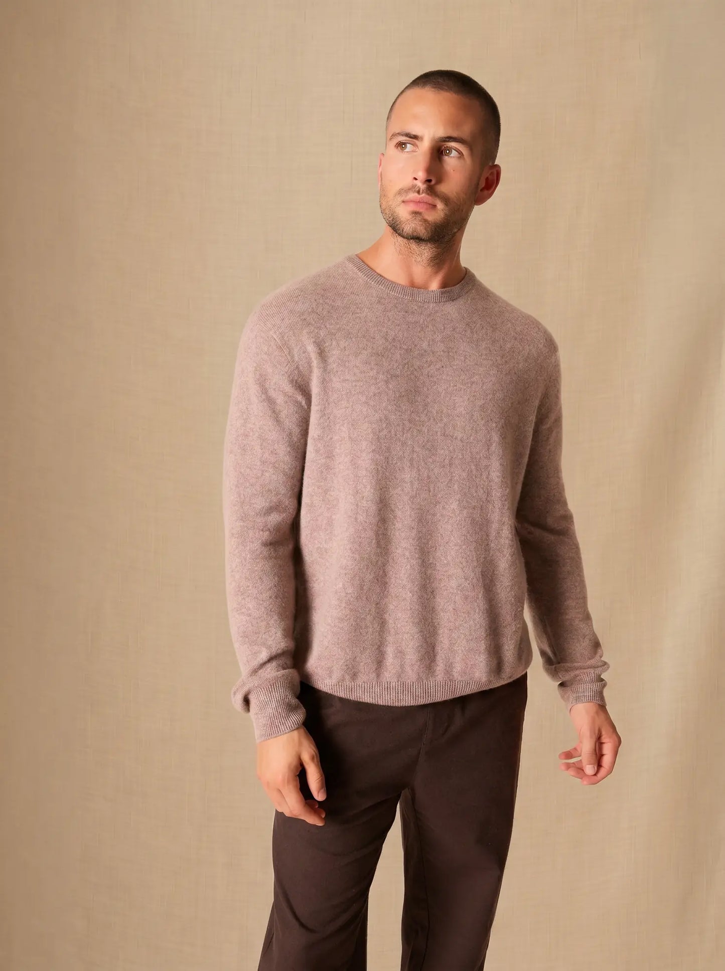 BLAKE sweater crew neck heather caribou