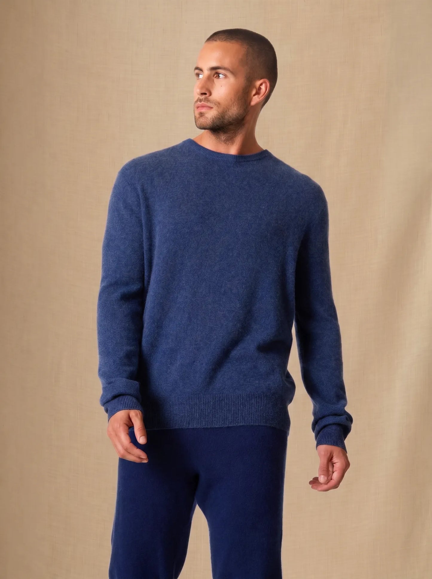 BLAKE pullover rundhalsausschnitt océan meliert