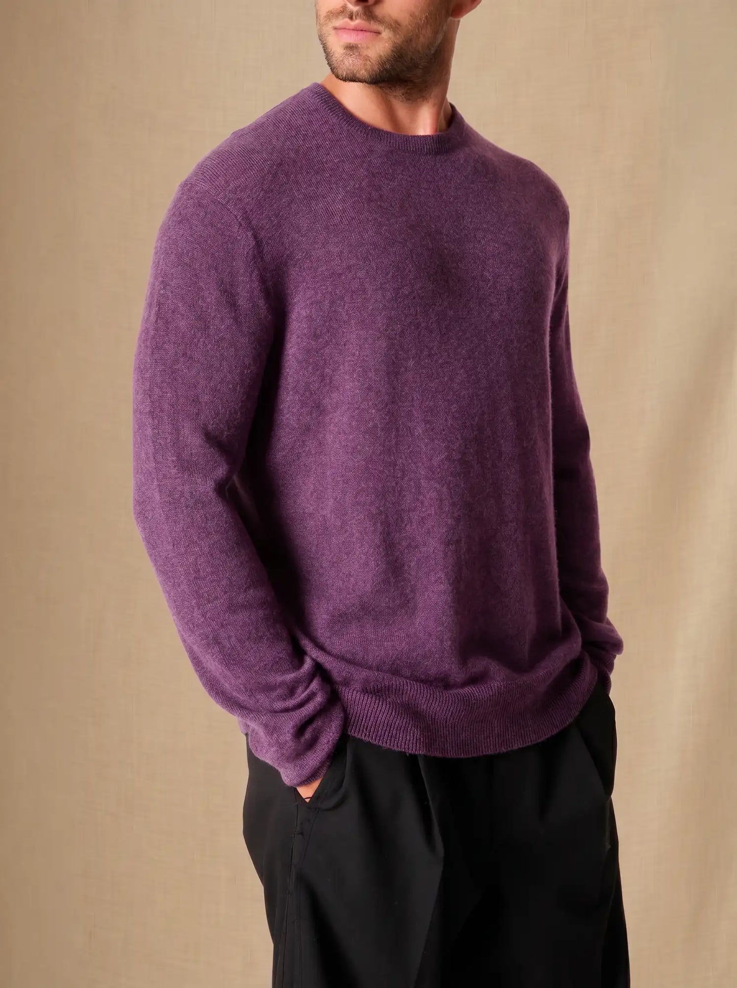 BLAKE pullover rundhalsausschnitt violett meliert