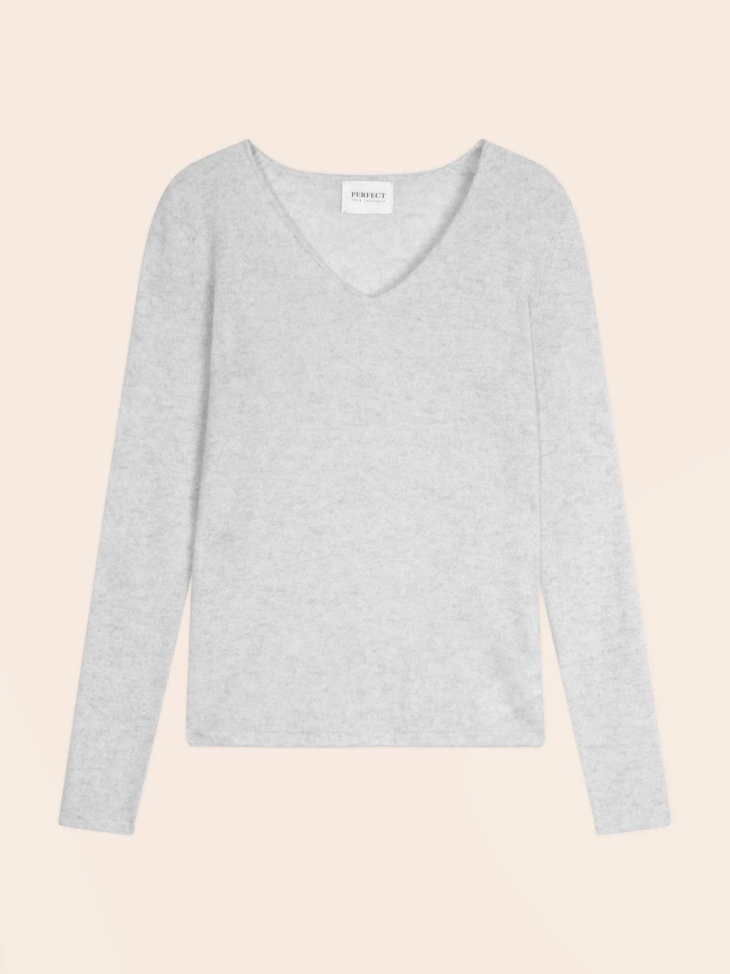 SHANNON sweater v-neck heather pearl grey