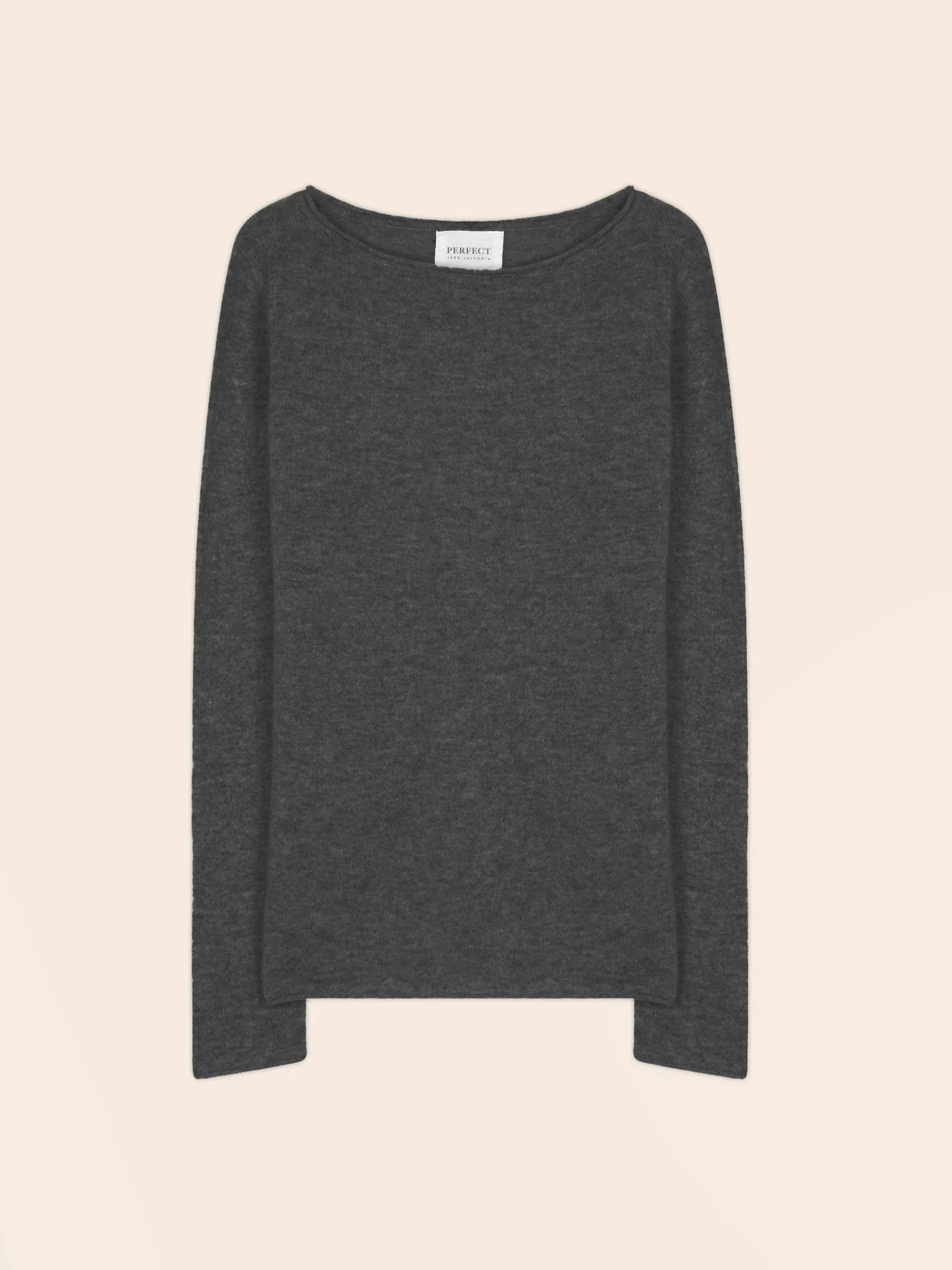 MEGAN pullover u-boot-ausschnitt anthrazit meliert