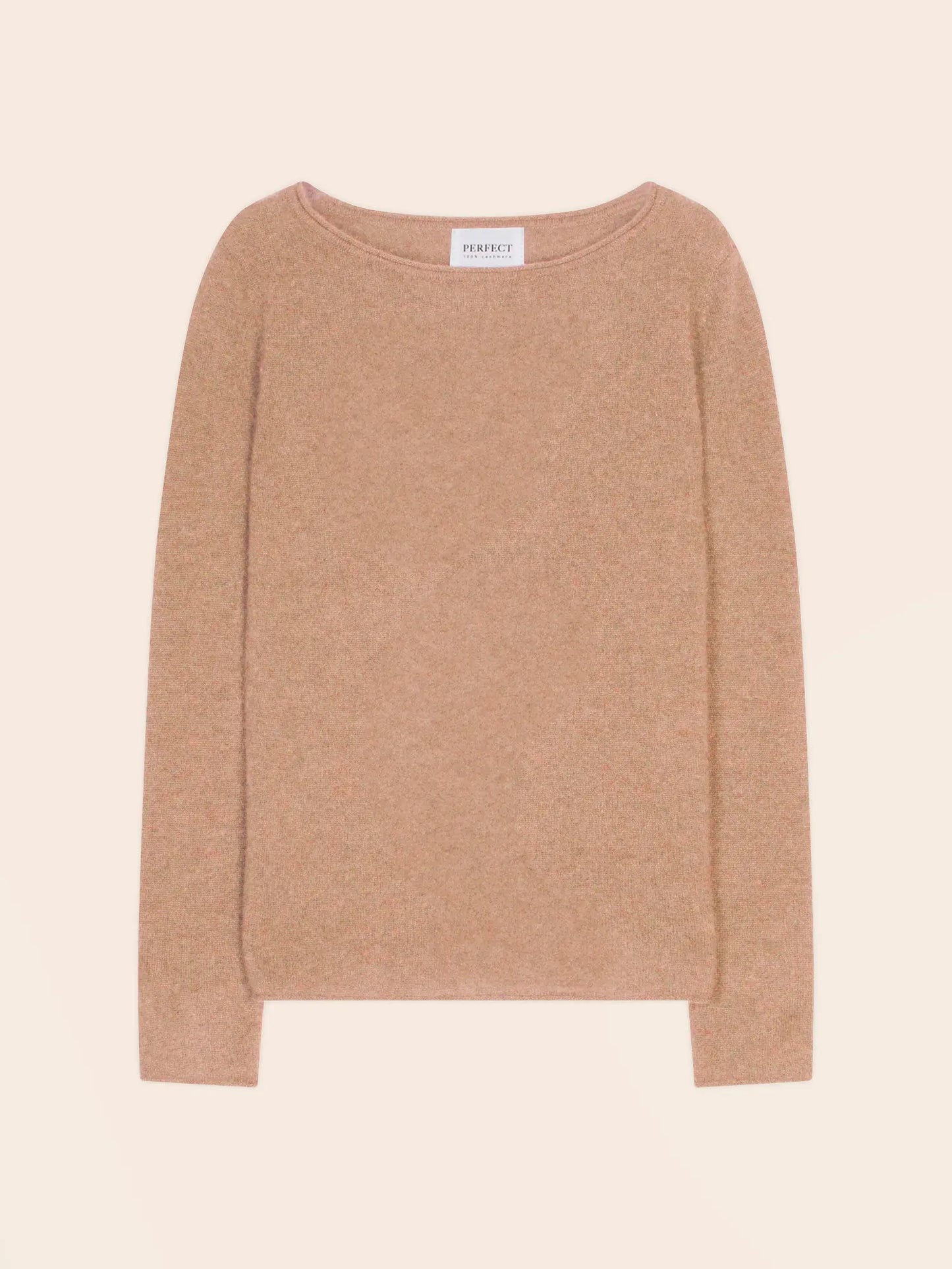 MEGAN sweater boat neck heather camel