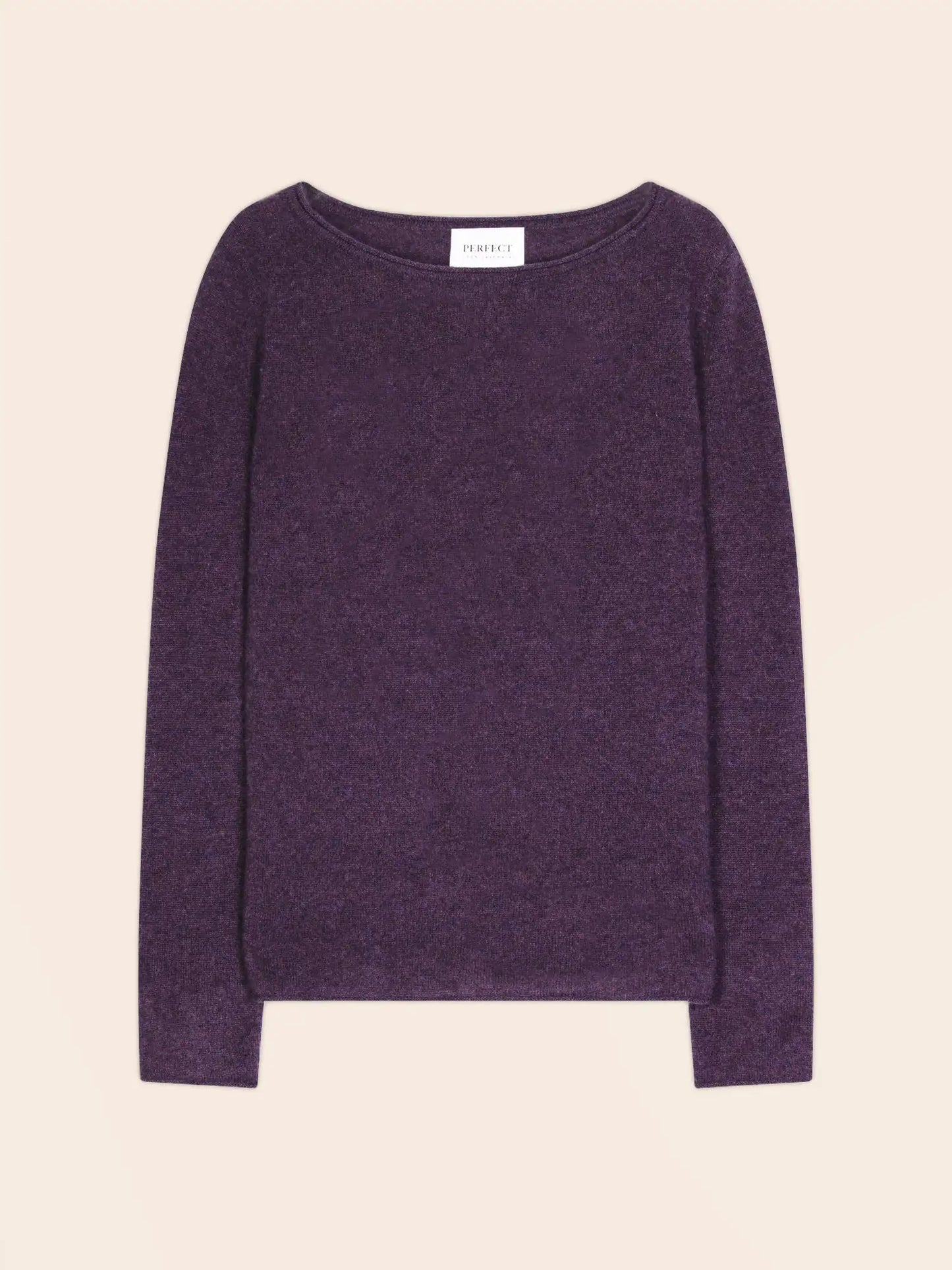 MEGAN pullover u-boot-ausschnitt violett meliert