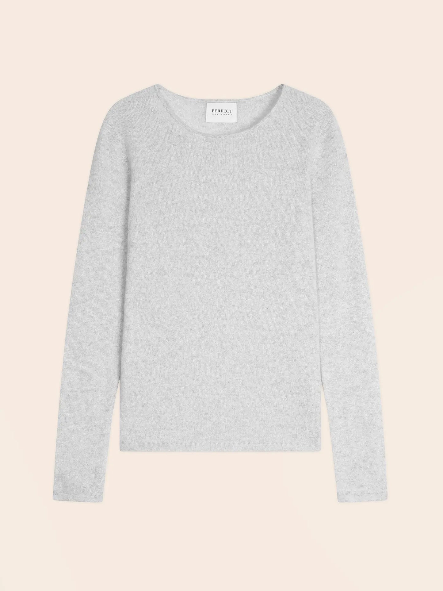 OPRAH pullover rundhalsausschnitt perlgrau meliert