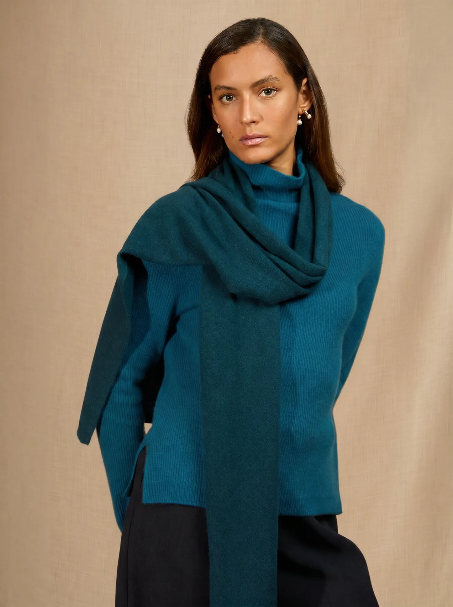 KELLY scarf teal green