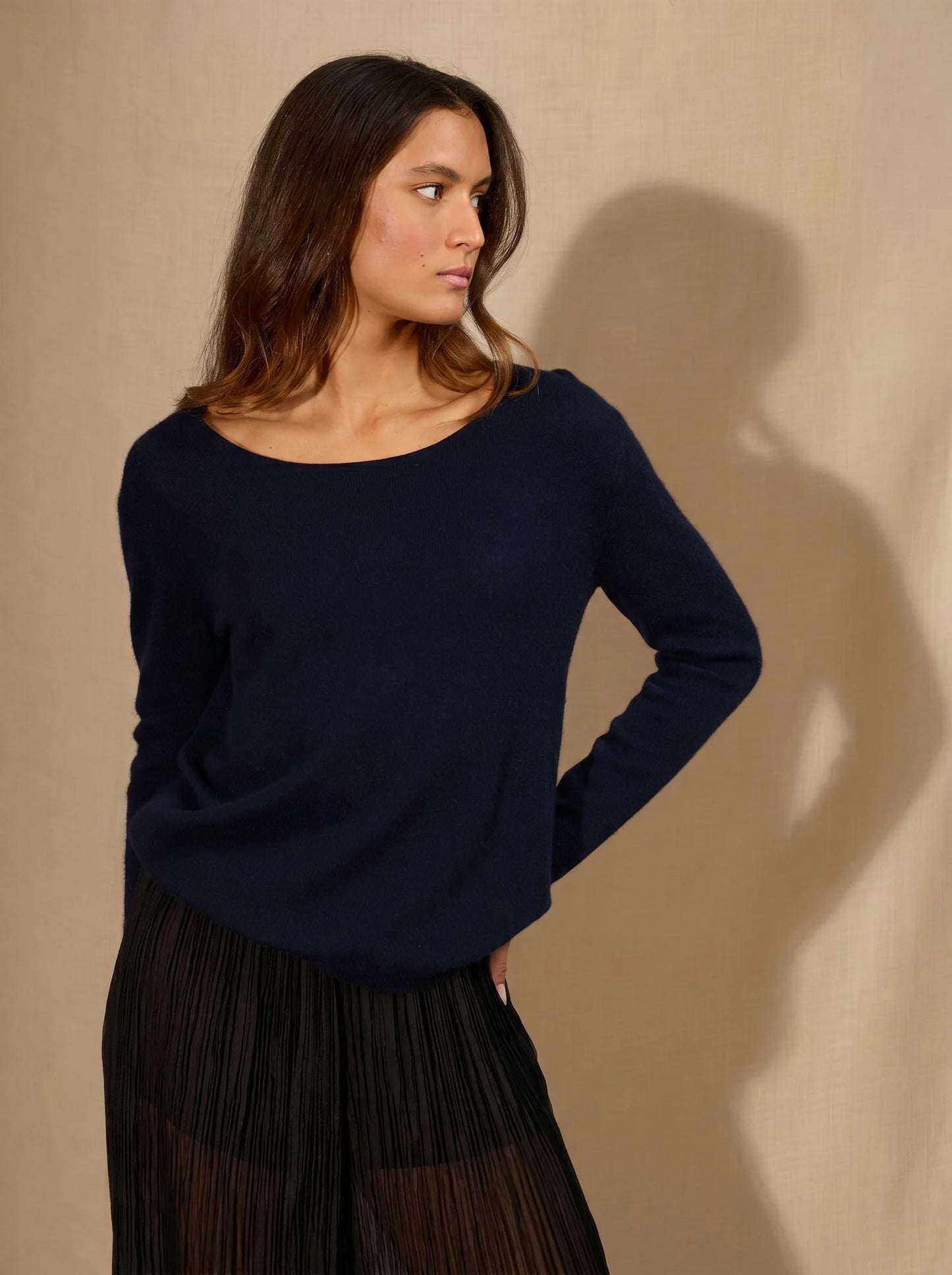 LINDSAY sweater crew neck navy