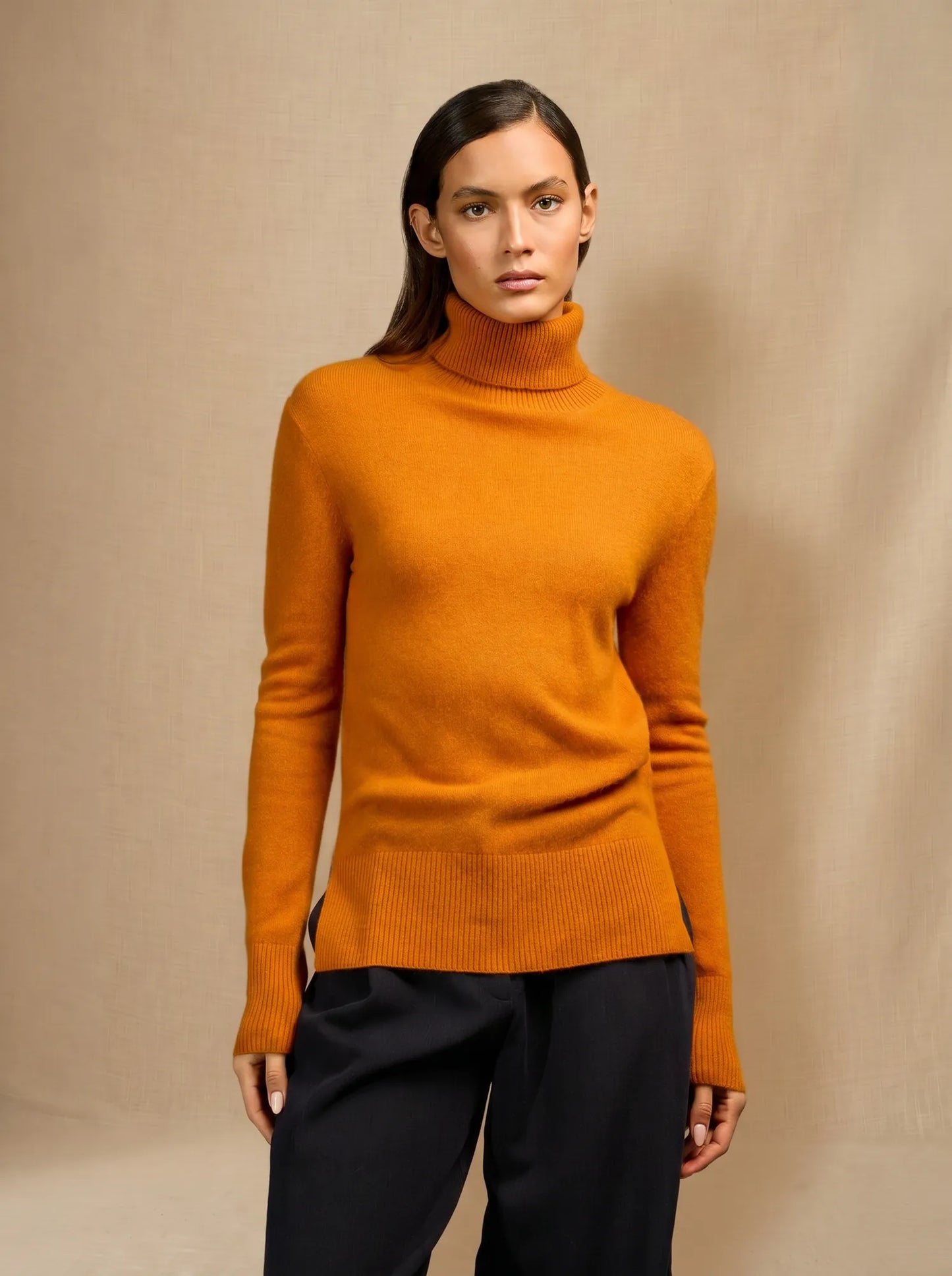CAM sweater turtleneck ochre