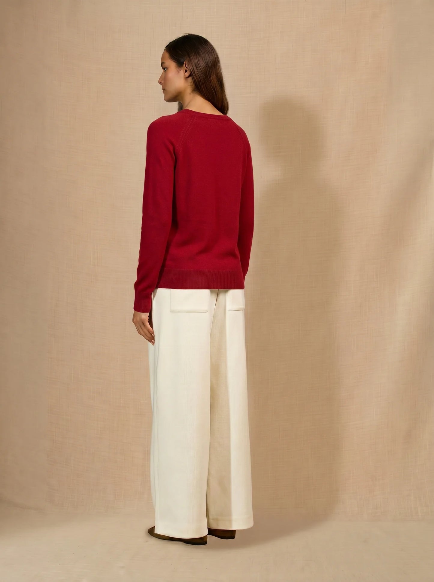PENELOPE pullover v-ausschnitt rot
