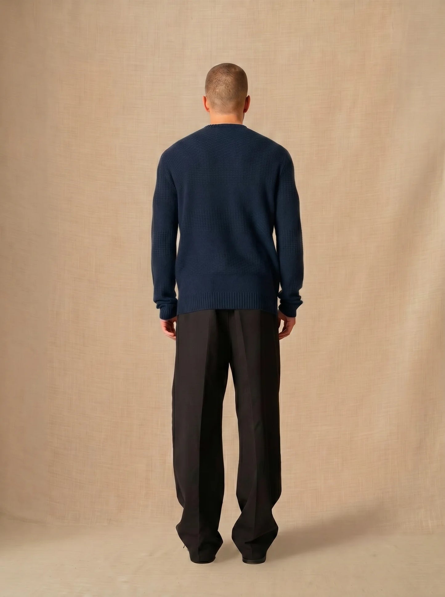 AIDAN sweater crew neck 4 ply petrol blue