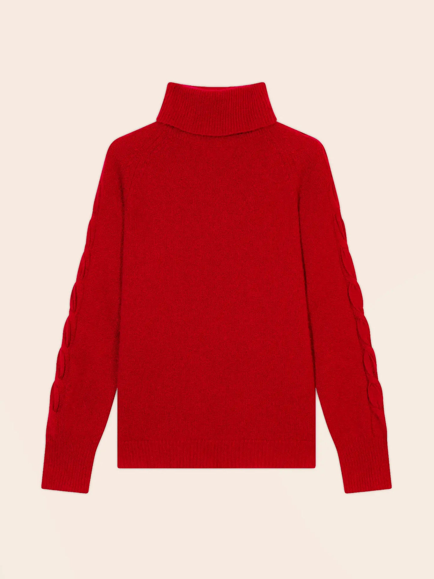 ALBANY sweater turtleneck 4 ply red
