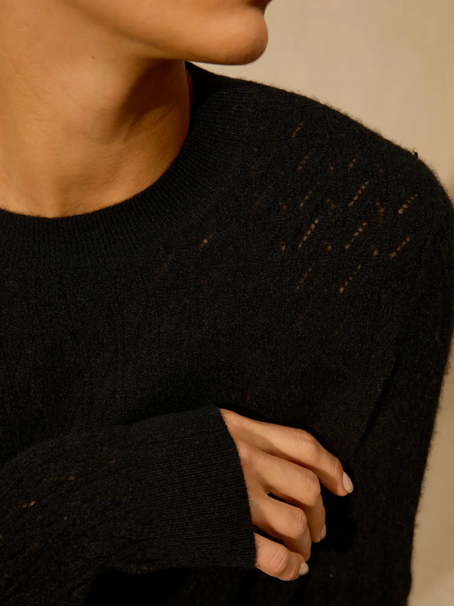 OPAME pullover rundhalsausschnitt schwarz