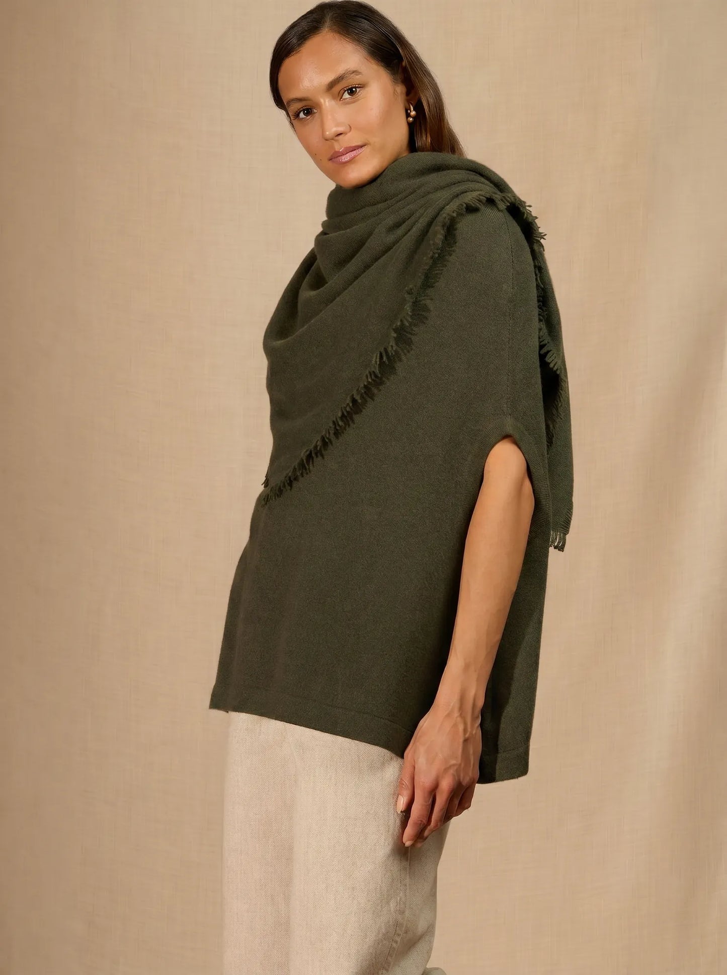 FIRVIDAS scarf carrée khaki