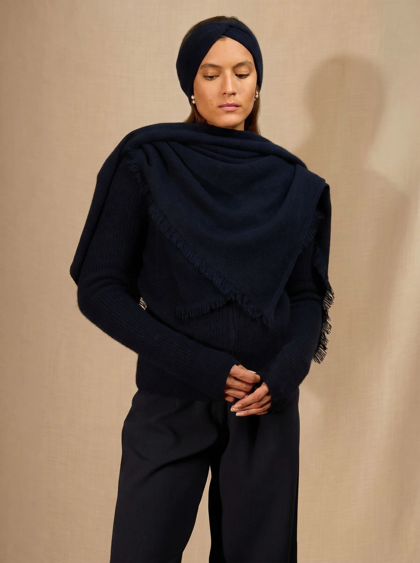 FIRVIDAS scarf carrée navy
