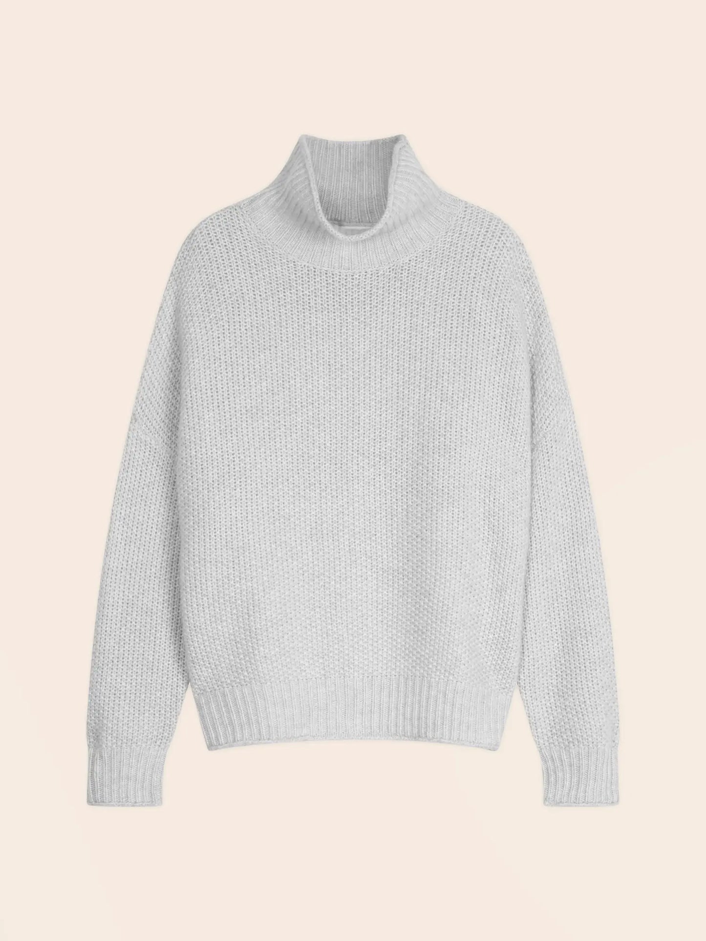 SOMBA pullover stehkragen 8-fädig perlgrau meliert