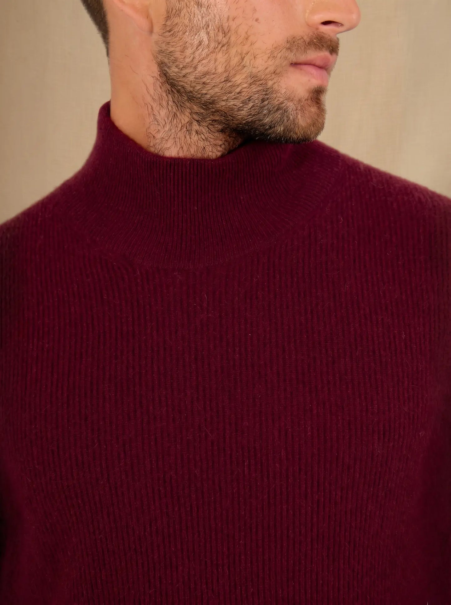 CAPRI sweater mock neck blackberry