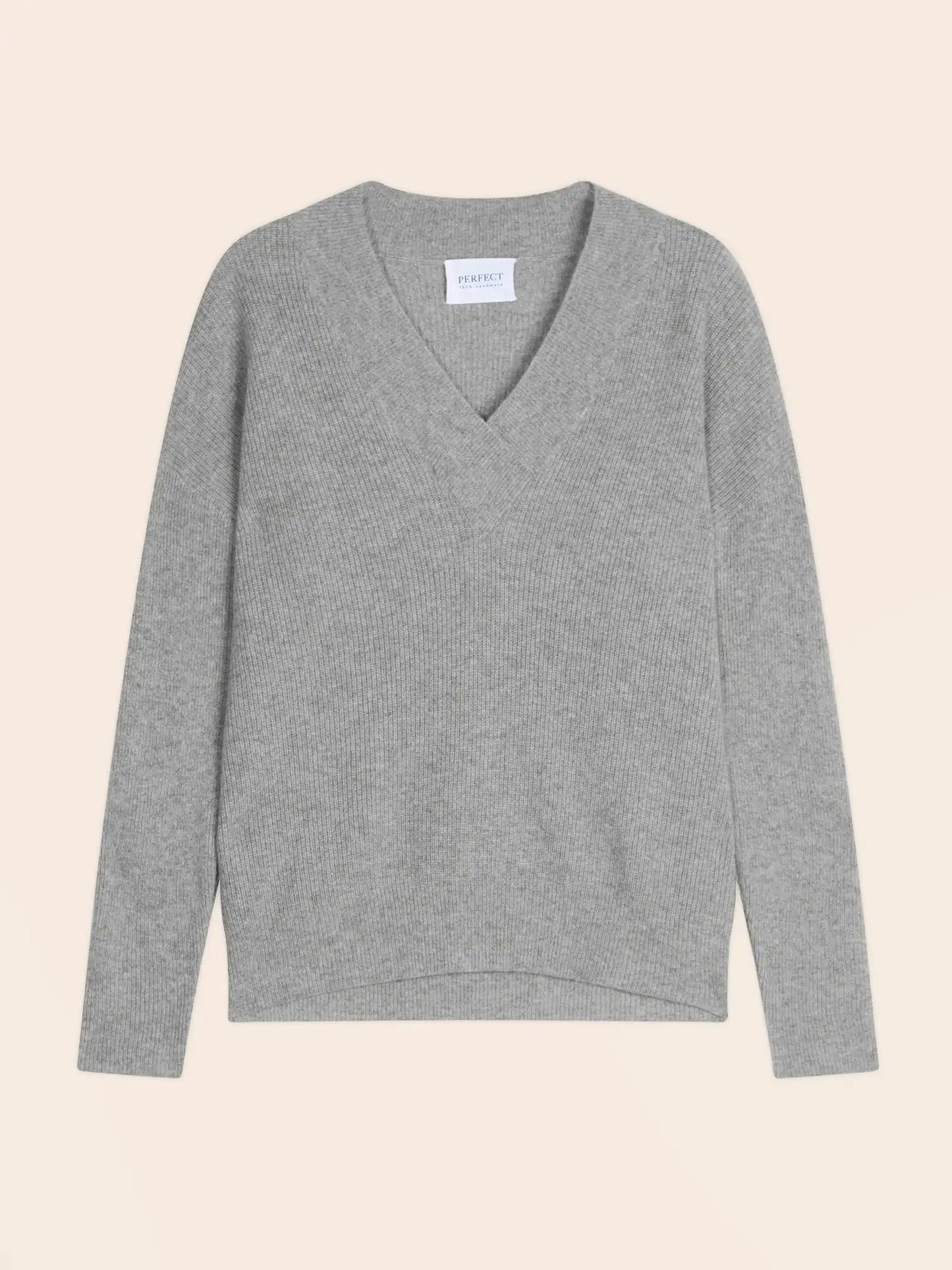 GRAINNE sweater v-neck croisé heather mouse grey
