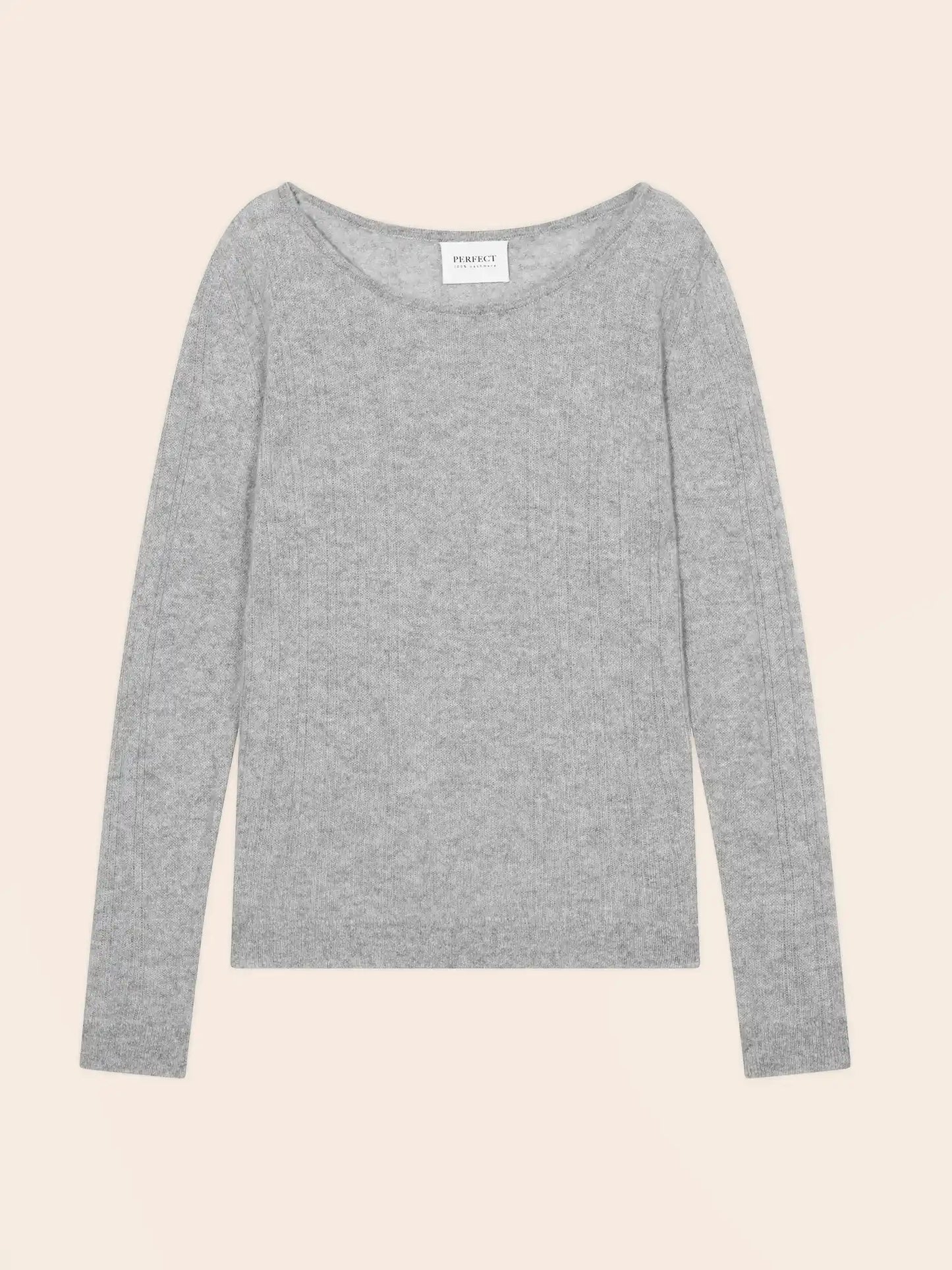 BANTASKIN sweater boat neck heather cloud