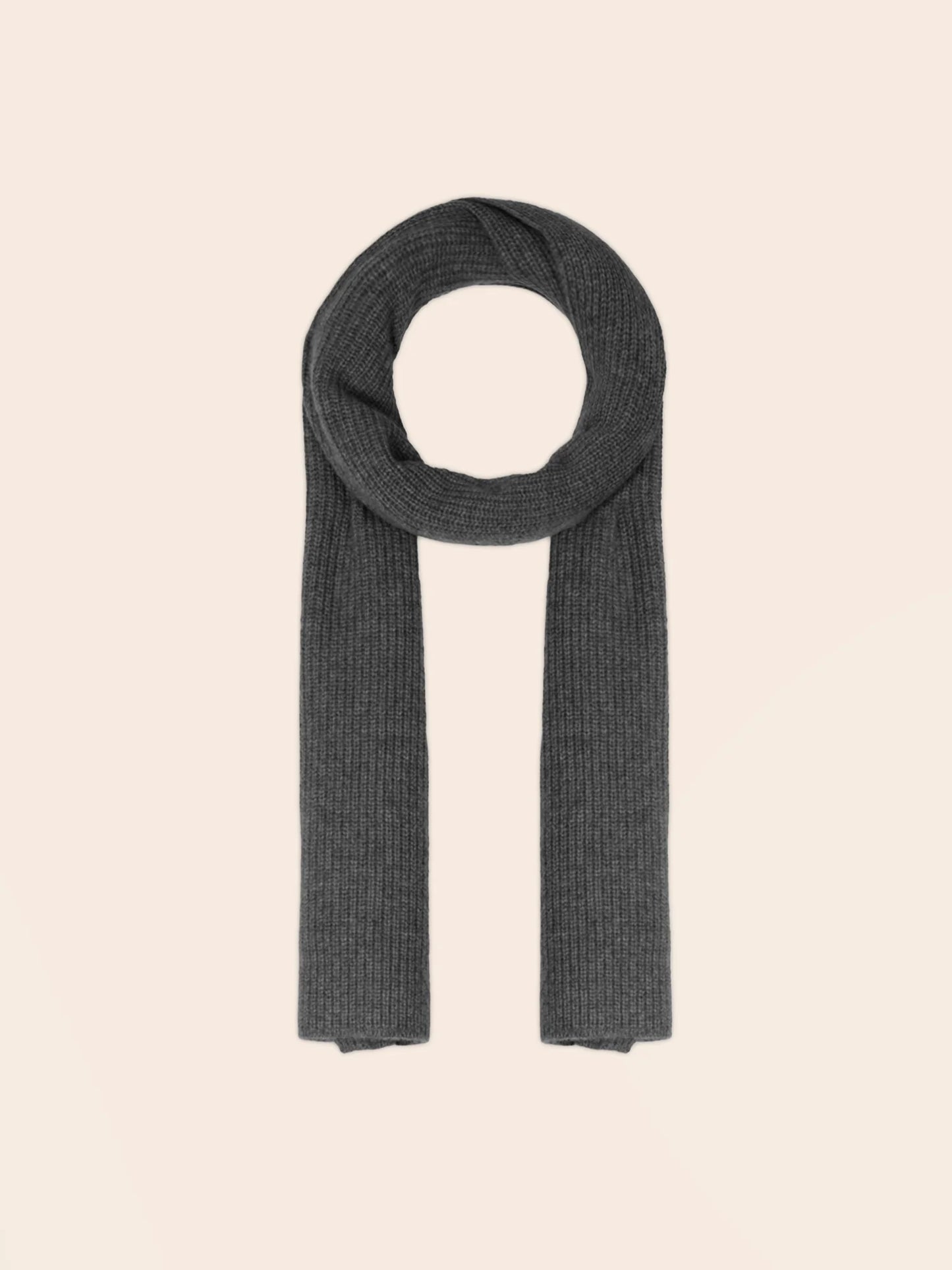 LOUANE scarf 4 ply heather charcoal
