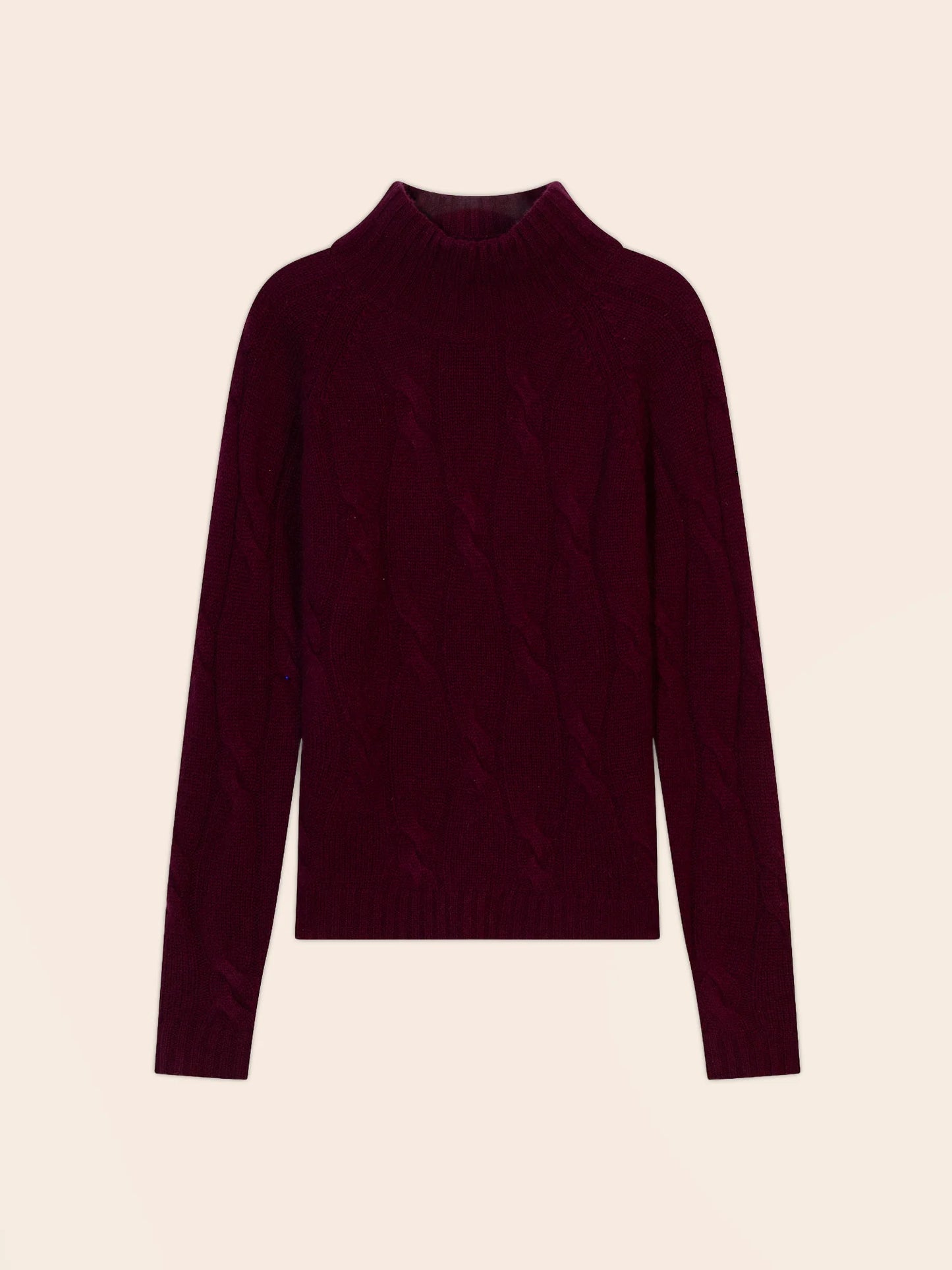 ASPEN sweater mock neck 6 ply burgundy
