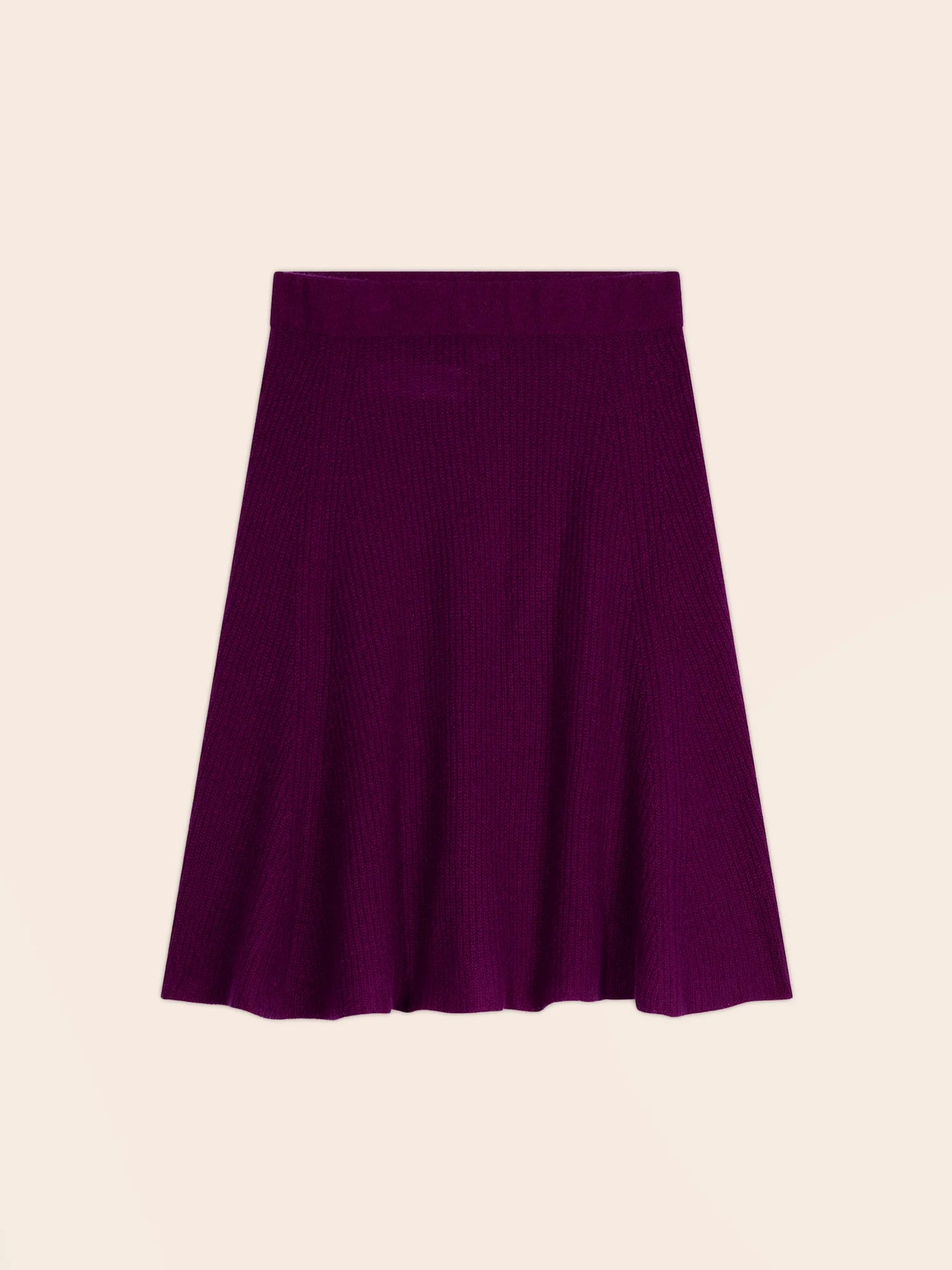 SHAW jupe prune 100% cachemire