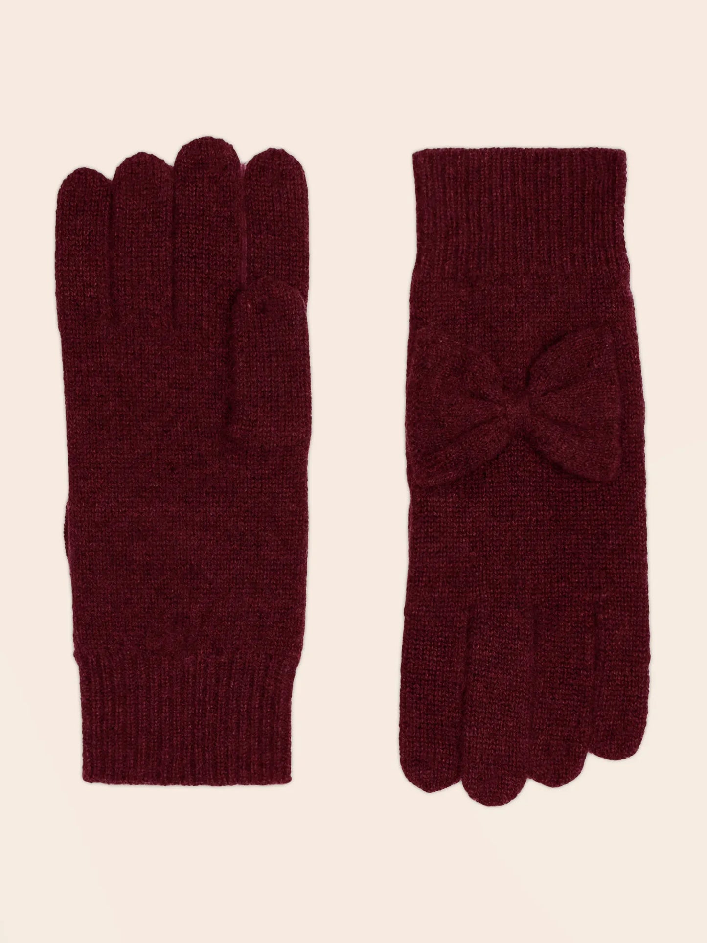 LUSS gloves 4 ply heather cranberry