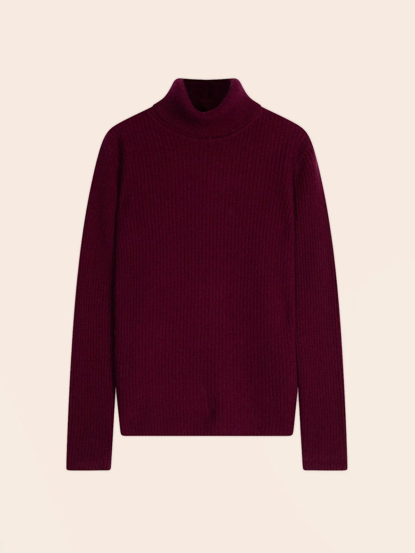 CELESTE sweater turtleneck 4 ply burgundy