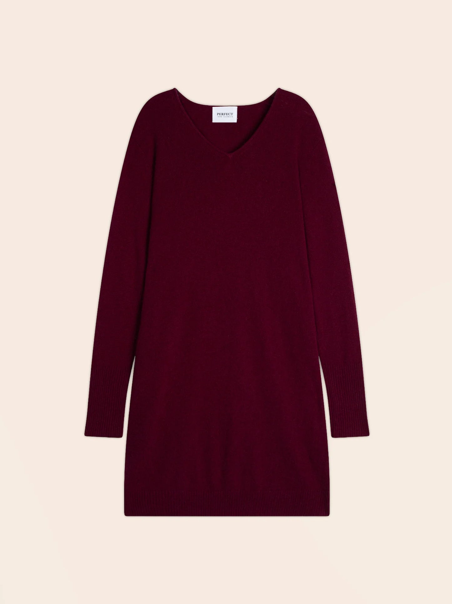 LEVANA dress v-neck burgundy