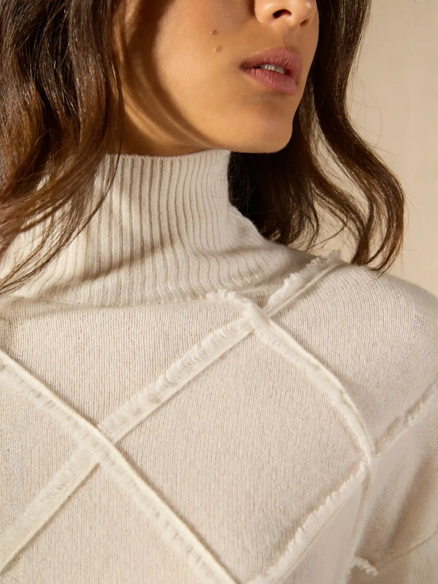 SELANIA pullover rollkragen elfenbein