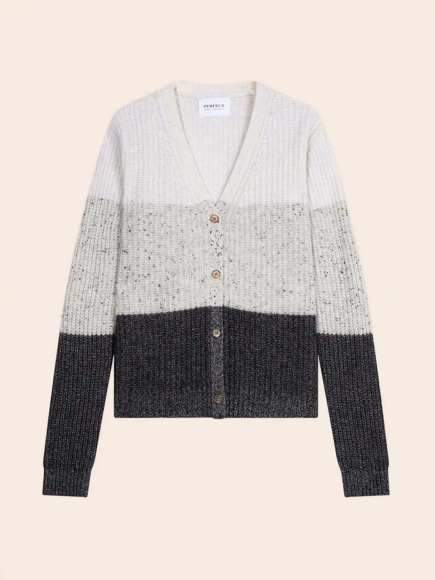 ARABELLA cardigan v-neck 6 ply multicolor