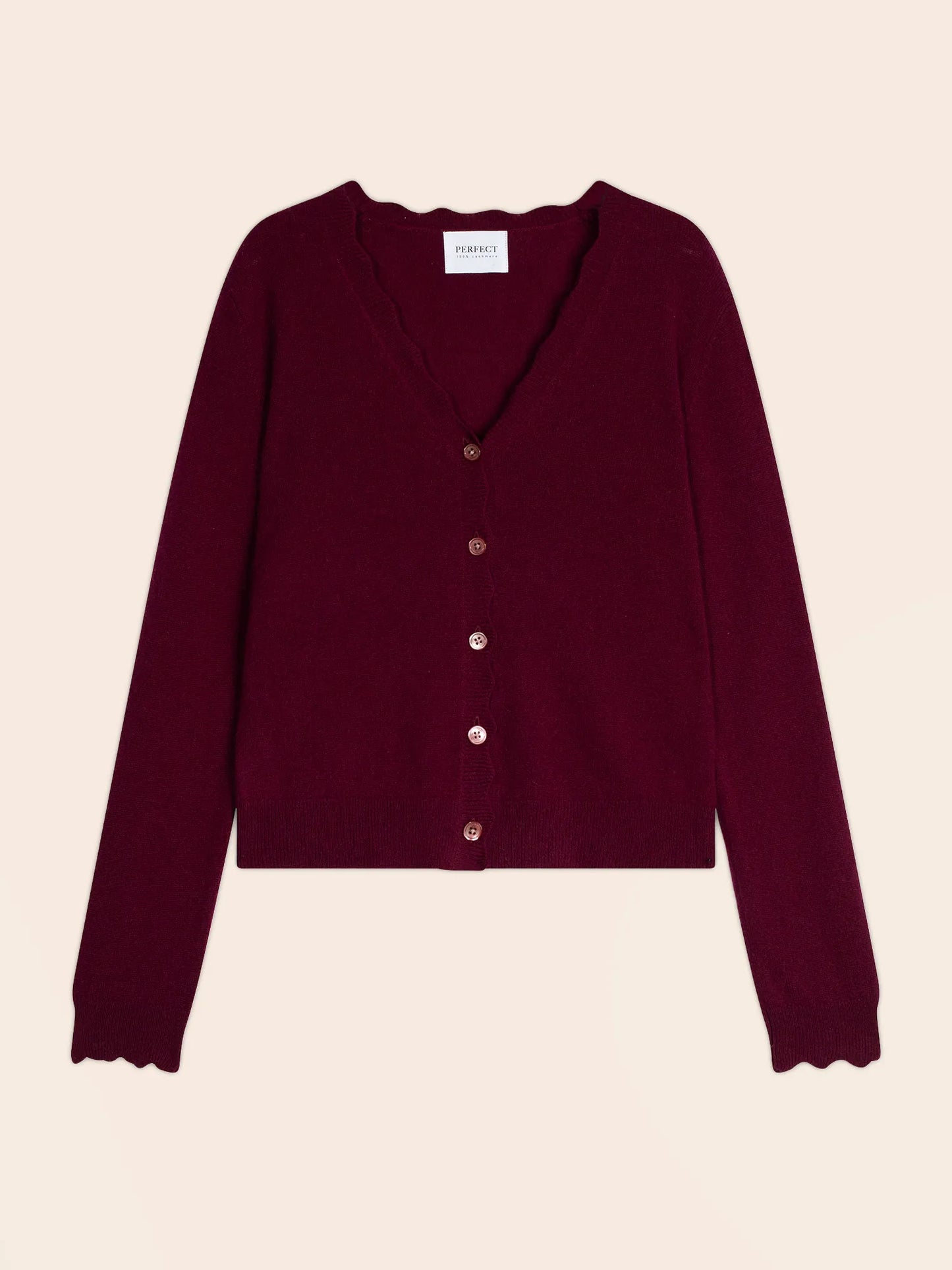 LEORA cardigan v-neck burgundy