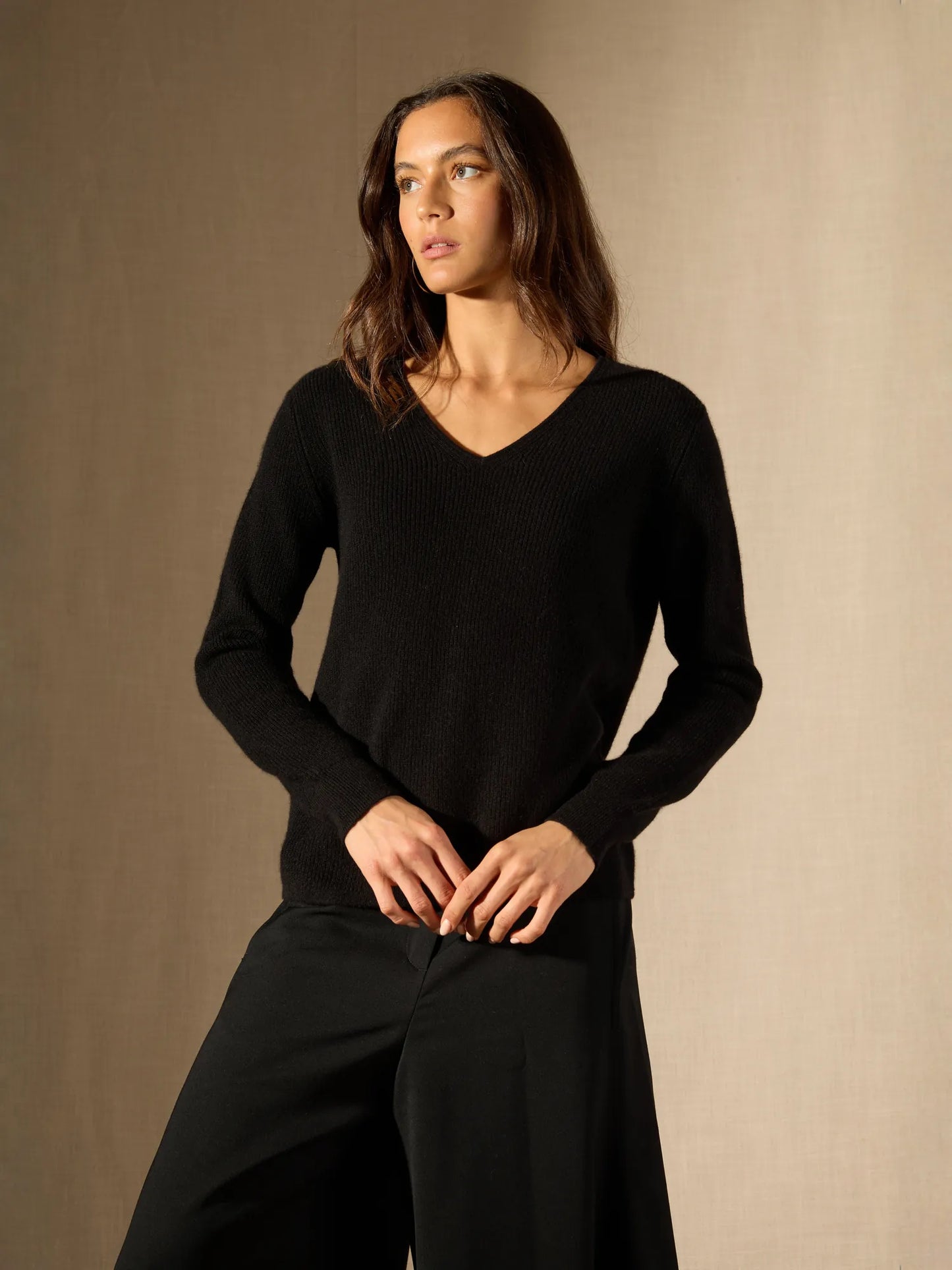SAPHIRA sweater v-neck black